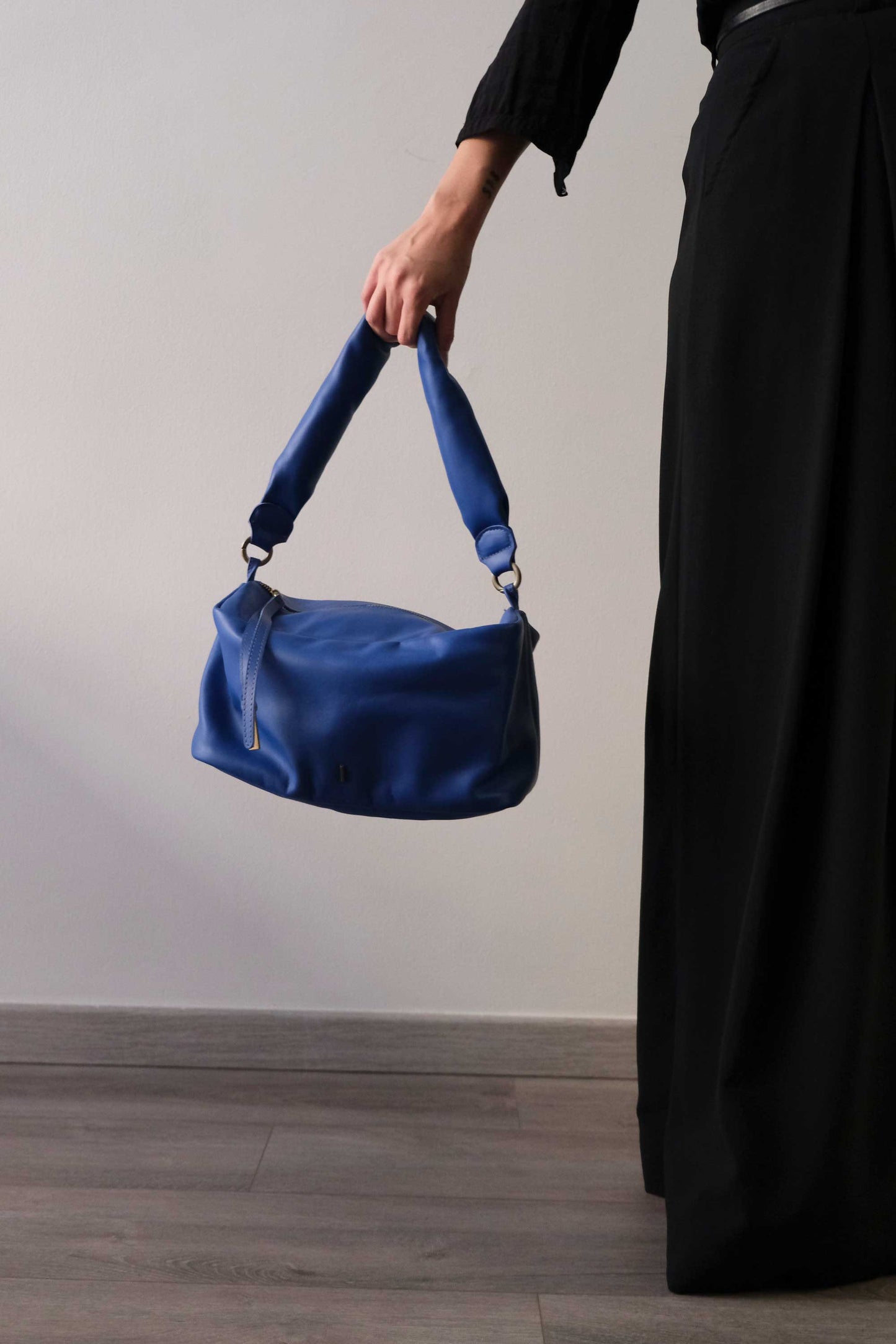 Bobo top handle bag in soft china leather