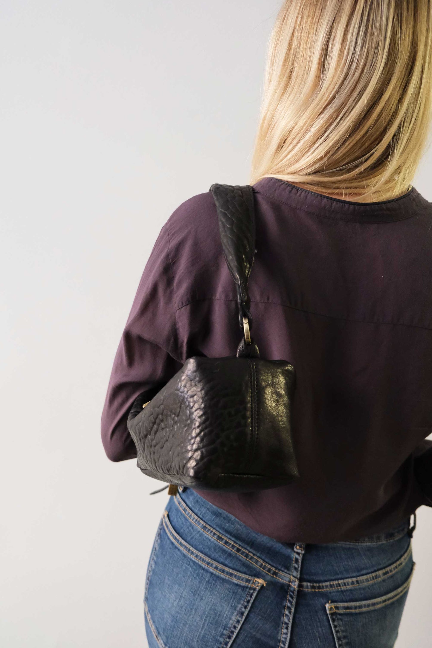 Bobo Mini Torchon top handle bag in mutton vegetable leather