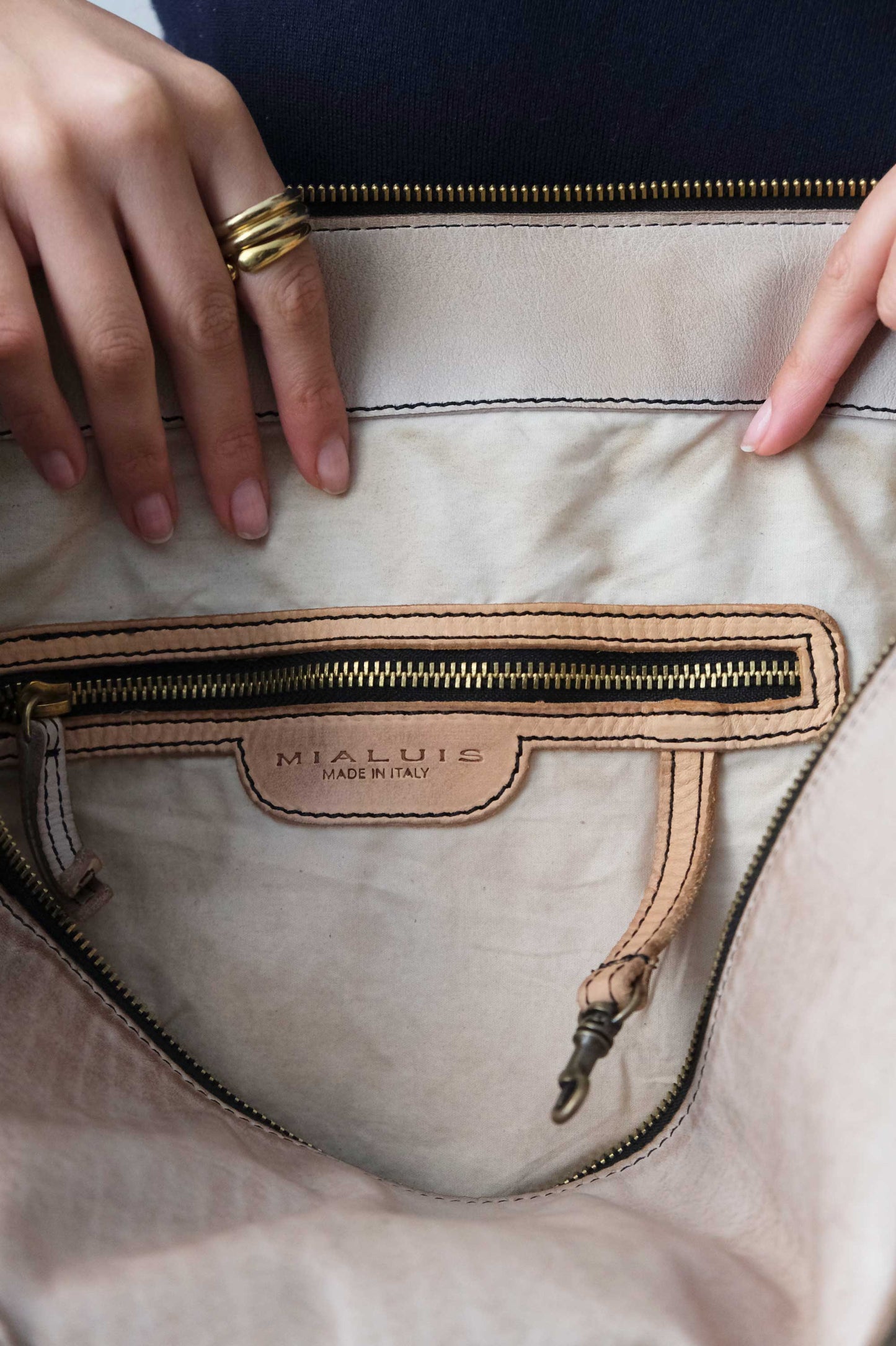 Chicca hobo bag in pelle corda turner - Made in Italy -