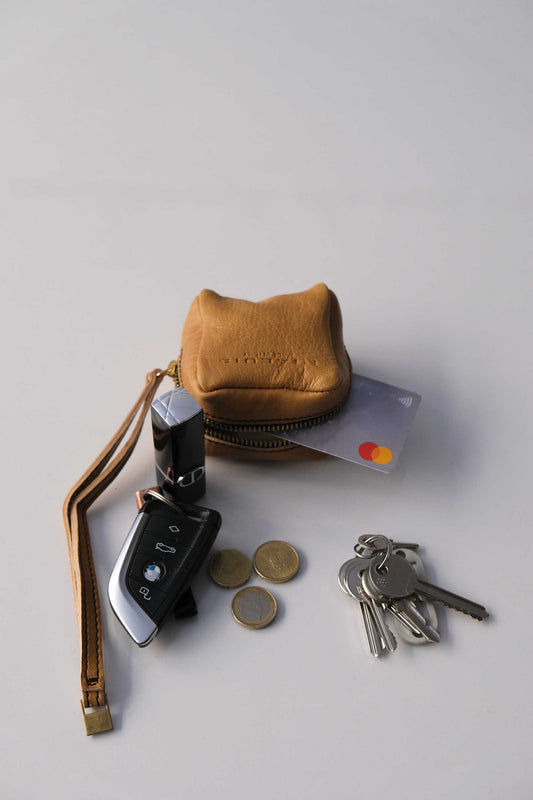Dream box mini pochette in nappa color natural conciata al vegetale - Made in Italy