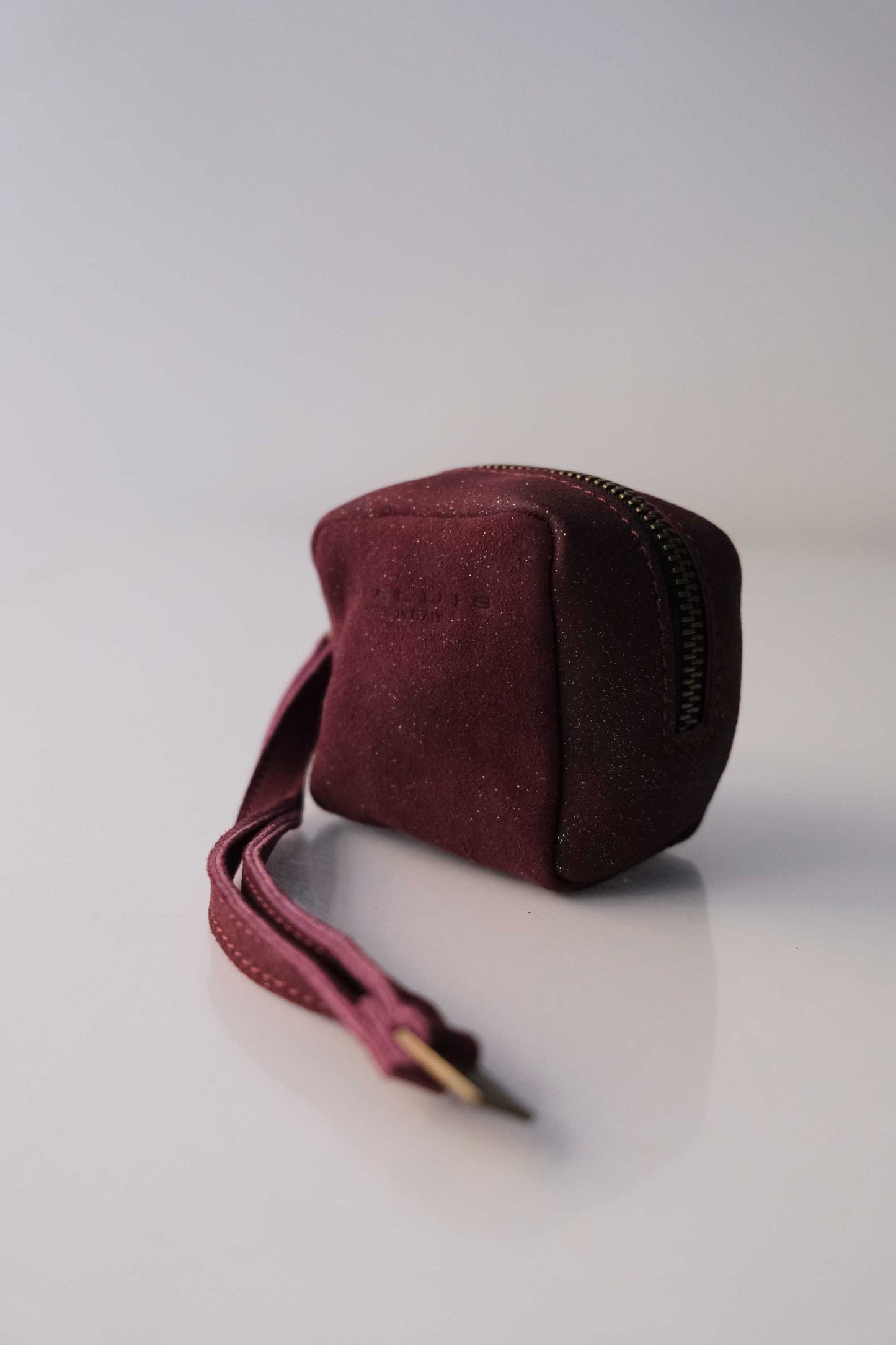 Dream box mini pochette in glitter soft leather