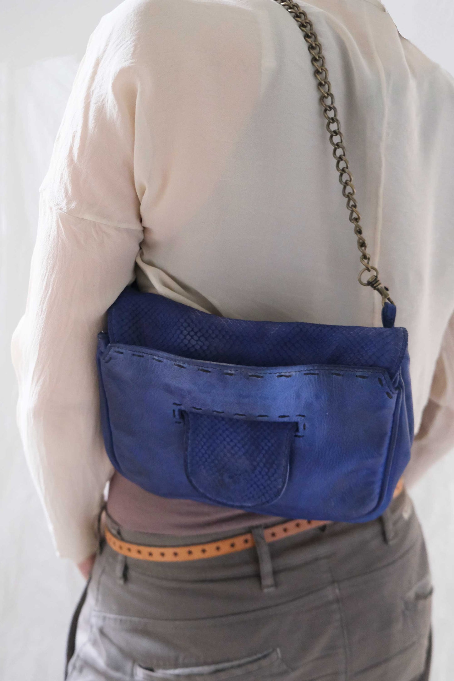 Lucy clutch bag in Turner python print leather