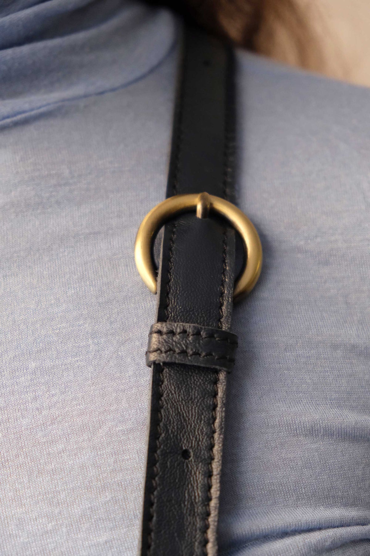 Mikin pochette in navy pleated leather - Made in Italy -