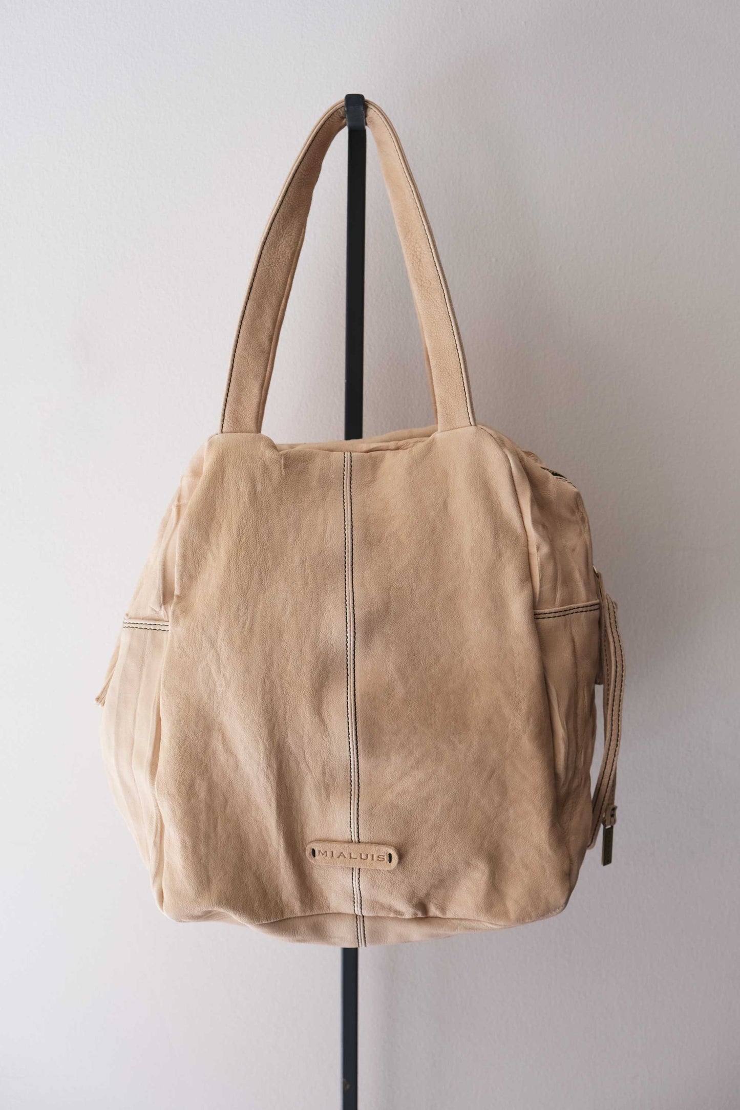 Riri tote bag in sand washed nappa lomè - Made in Italy -