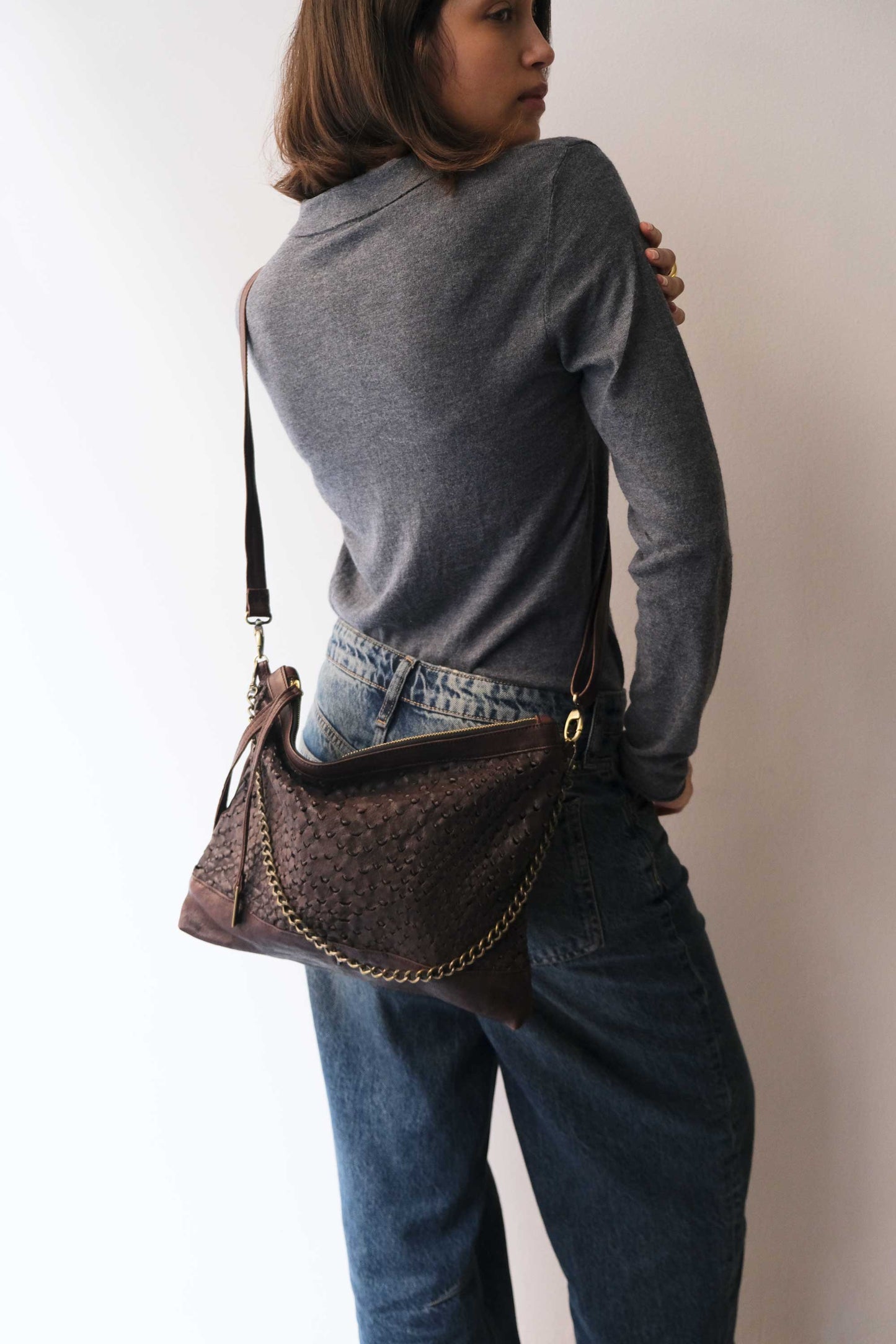 PRE ORDER discount 15%-Zoe in brown perforated nappa leather - use code PREORDER15 - ESTIMATED DELIVERY SEPTEMBER 15- Made in Italy -