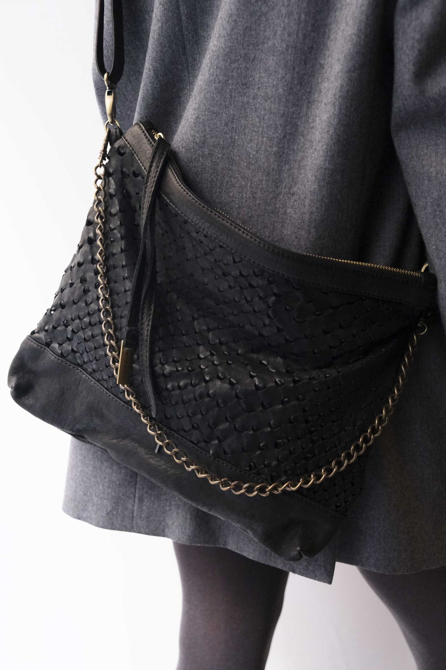 PRE ORDER discount 15%-Zoe in black perforated nappa leather - use code PREORDER15 - ESTIMATED DELIVERY SEPTEMBER 15- Made in Italy -