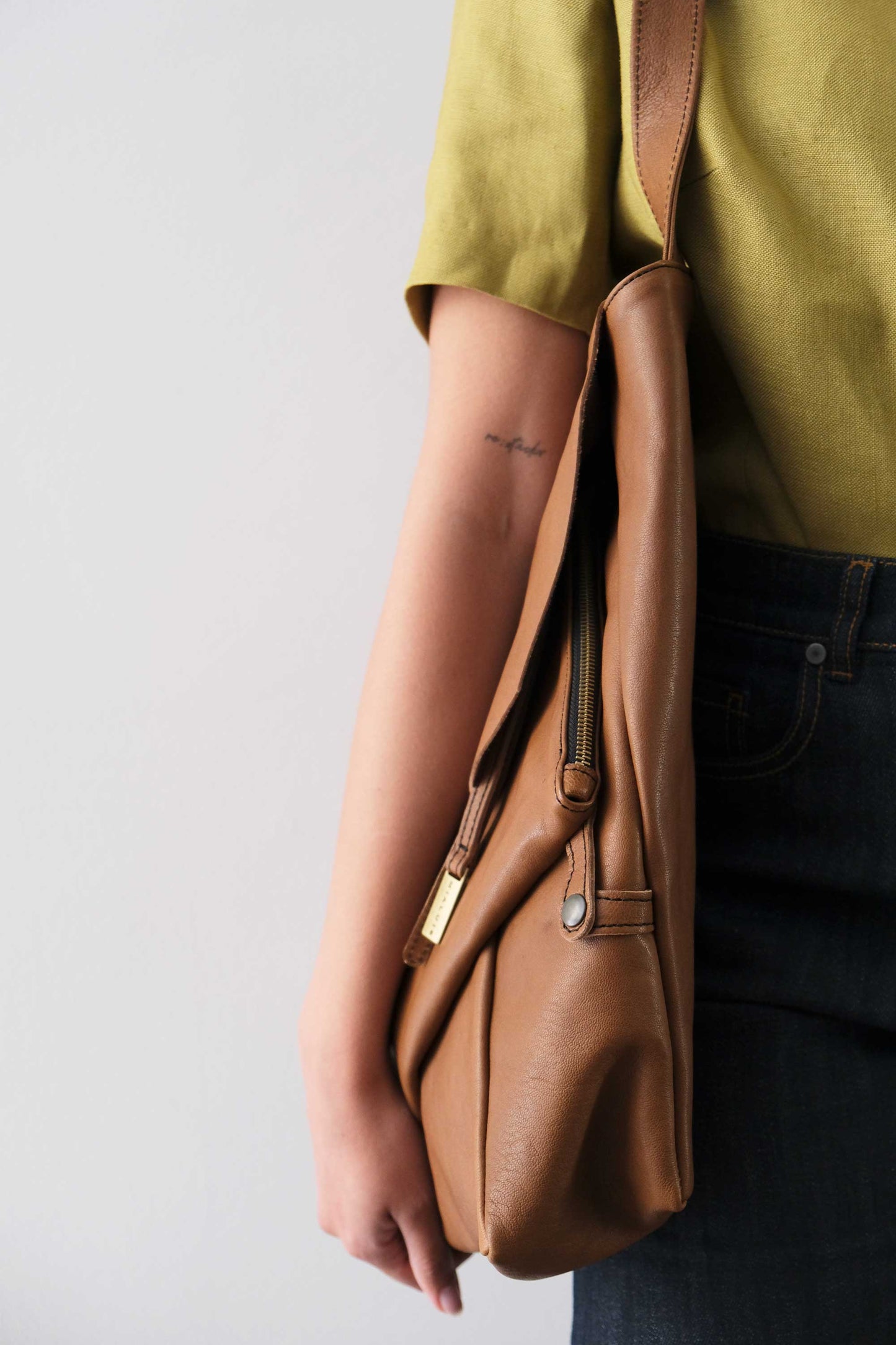 Ferdi tote bag in cognac nappa leather - Made in Italy -
