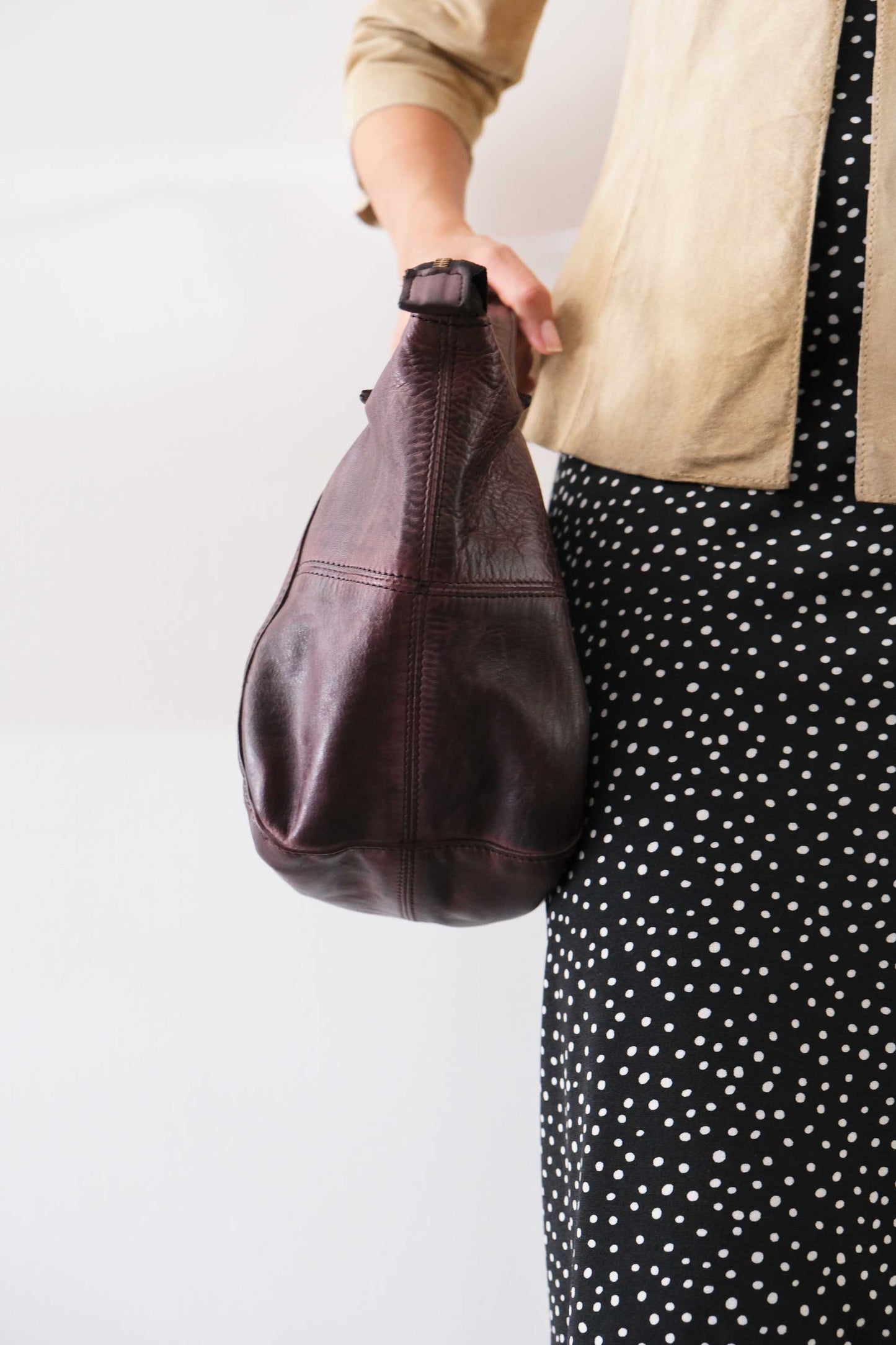 PRE ORDER discount 15%-Marty bag in plum turner calf soft leather - use code PREORDER15 - ESTIMATED DELIVERY SEPTEMBER 15- Made in Italy -