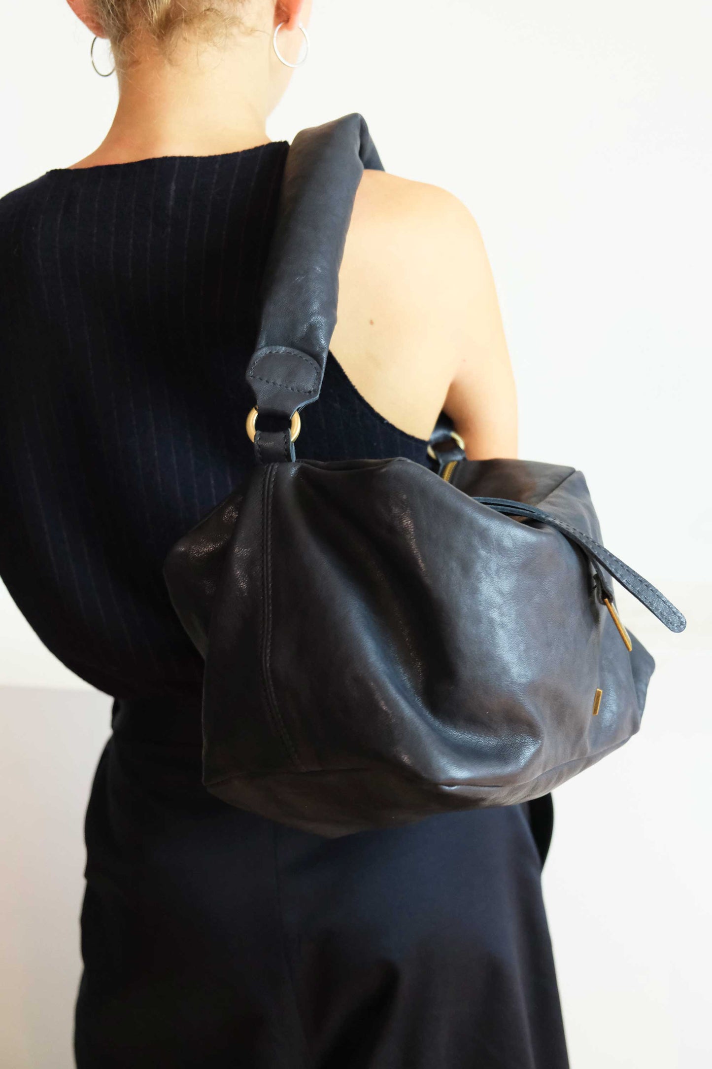 Bobo Torchon top handle bag in vegetable nappa leather