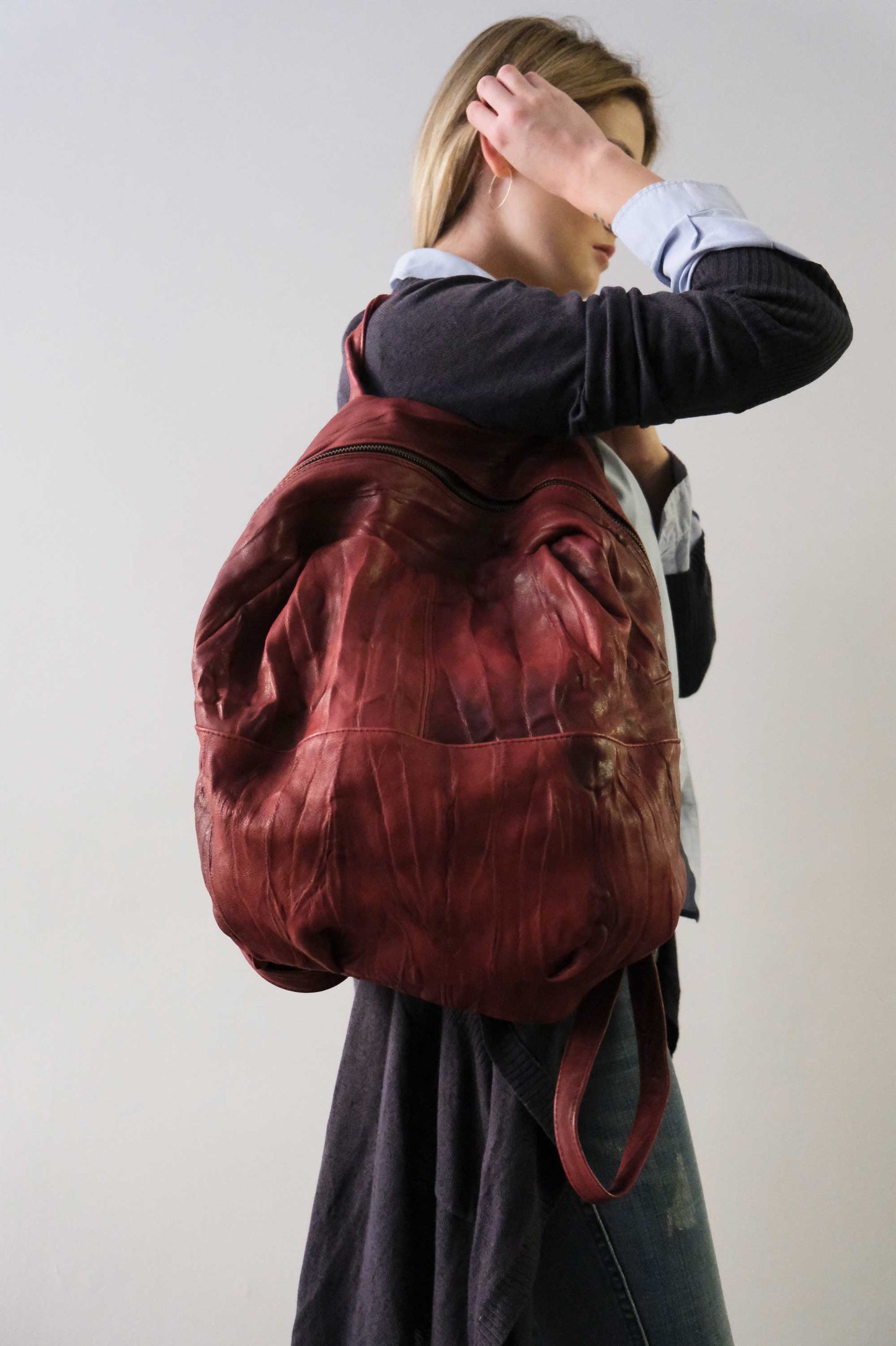 Nerina backpack in lome leather
