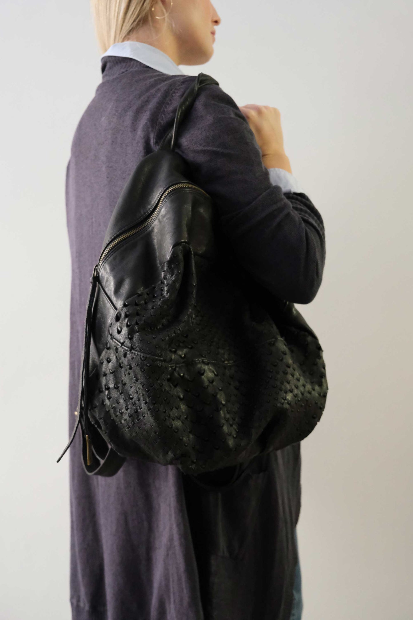 Nerina backpack in perforated nappa - Made in Italy -