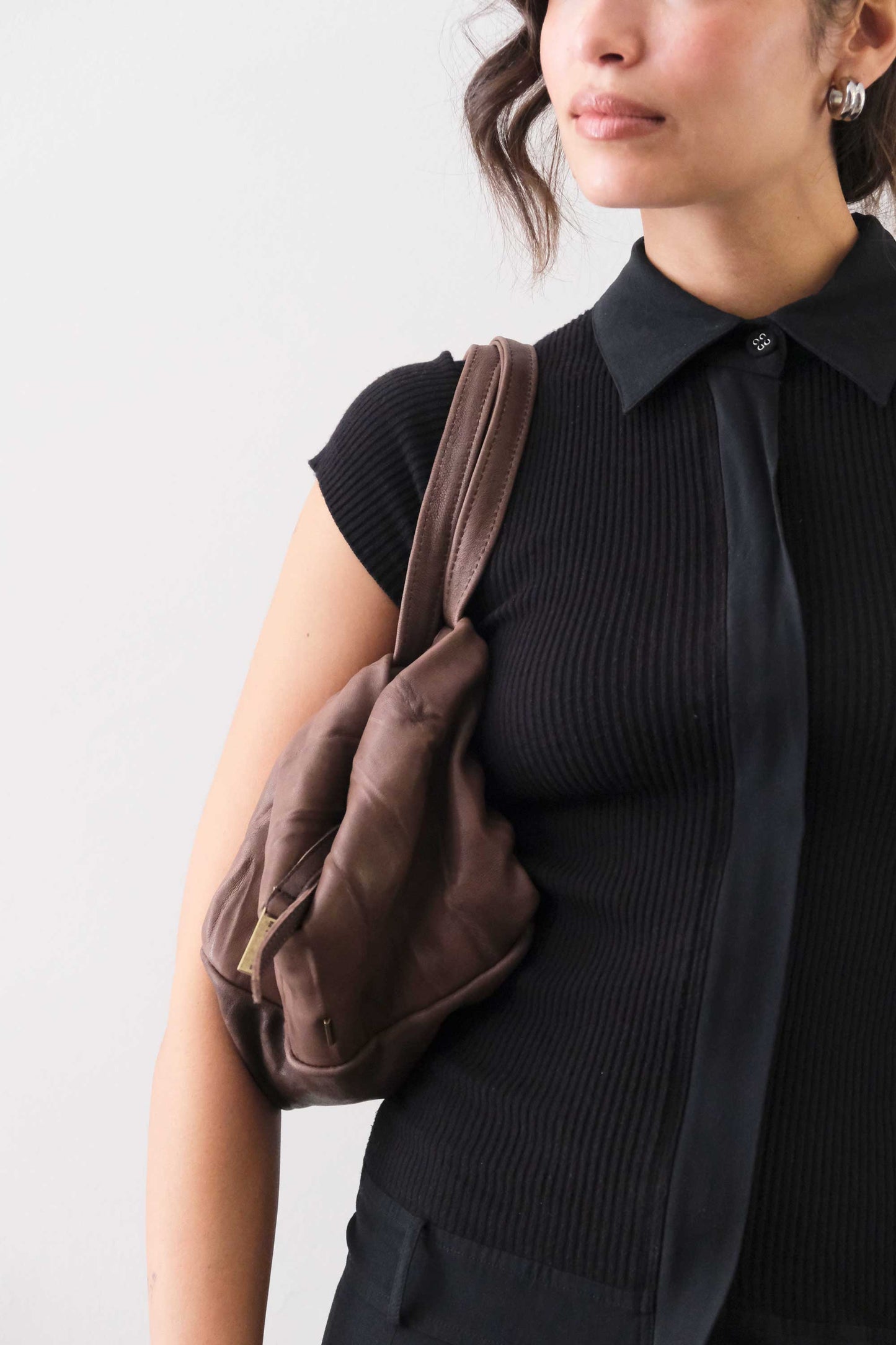 PRE ORDER discount 15%-Bobo top handle bag in brown nappa lomè soft leather - use code PREORDER15 - ESTIMATED DELIVERY SEPTEMBER 15- Made in Italy -