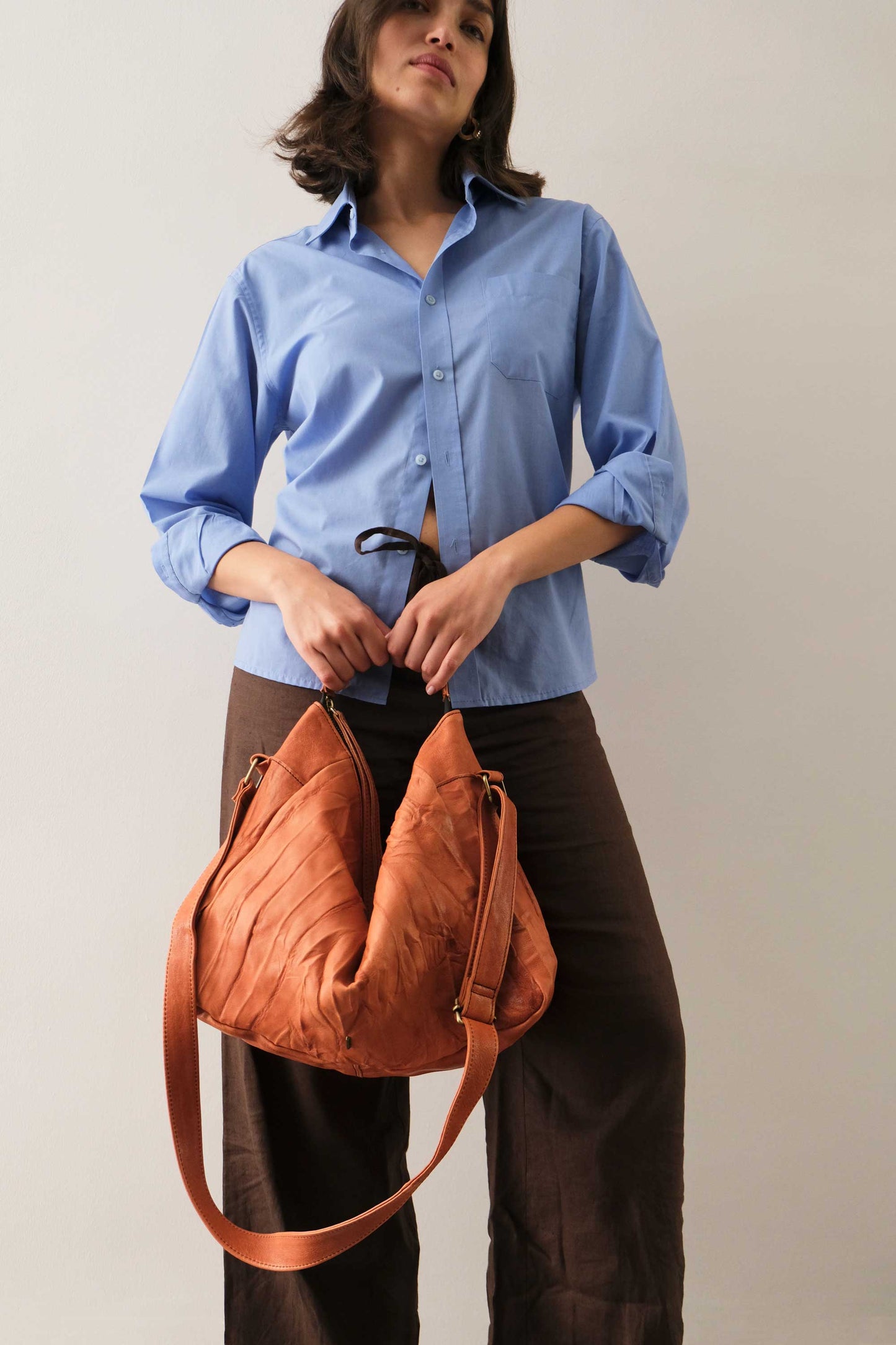 Chicca hobo bag in morbida nappa lomé lips - Made in Italy -