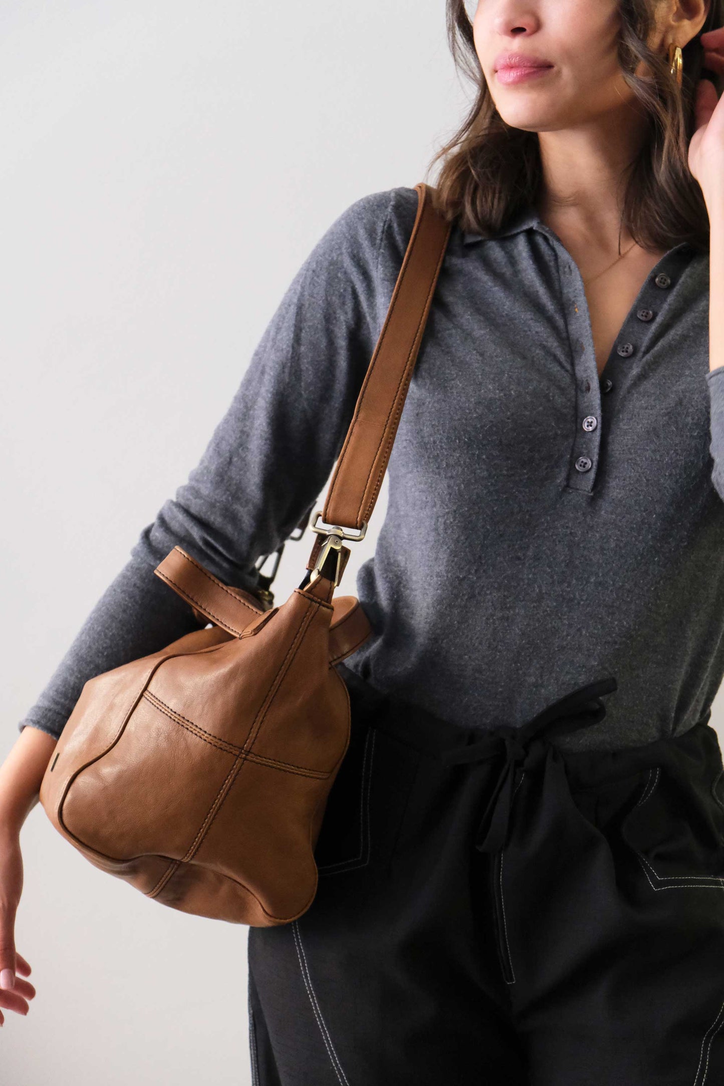 PRE ORDER discount 15%- Marty bag in cognac soft nappa - use code PREORDER15- DELIVERY DELIVERY END MARCH - Made in Italy -