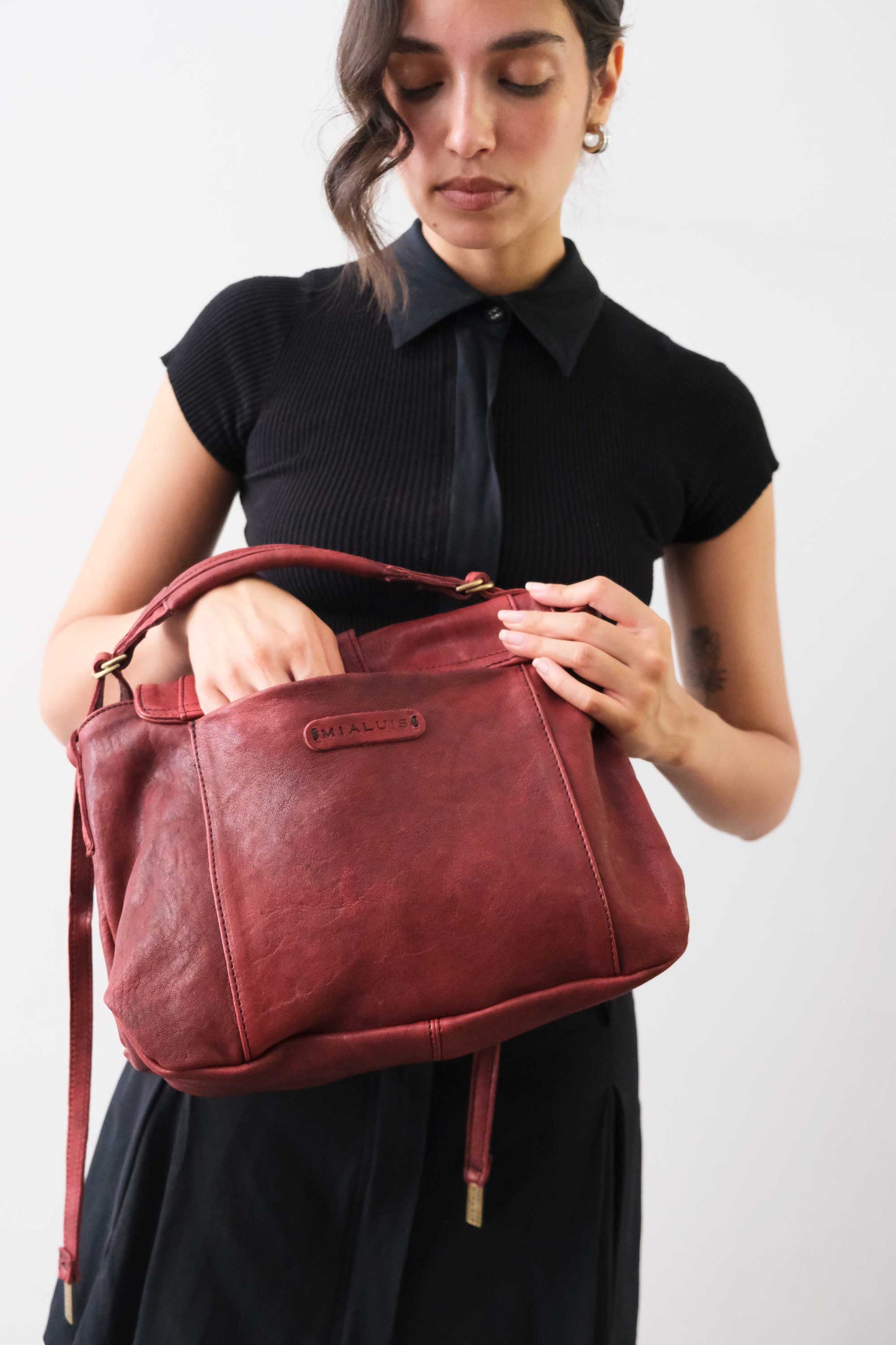 PRE ORDER discount 15%-Do saddle bag in habanero soft nappa washed - use code PREORDER15 - ESTIMATED DELIVERY SEPTEMBER 15- Made in Italy -