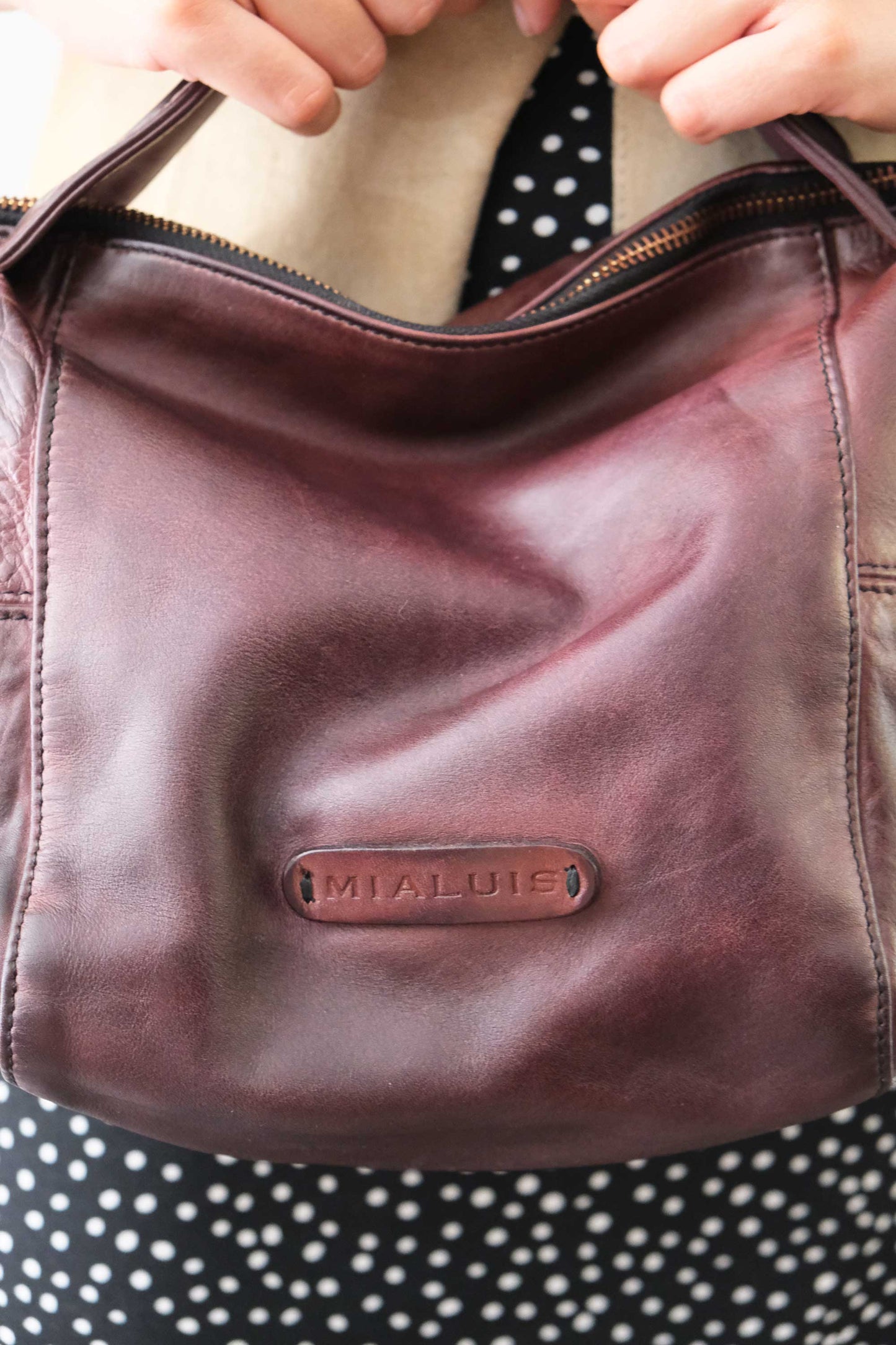 PRE ORDER discount 15%-Marty bag in plum turner calf soft leather - use code PREORDER15 - ESTIMATED DELIVERY SEPTEMBER 15- Made in Italy -