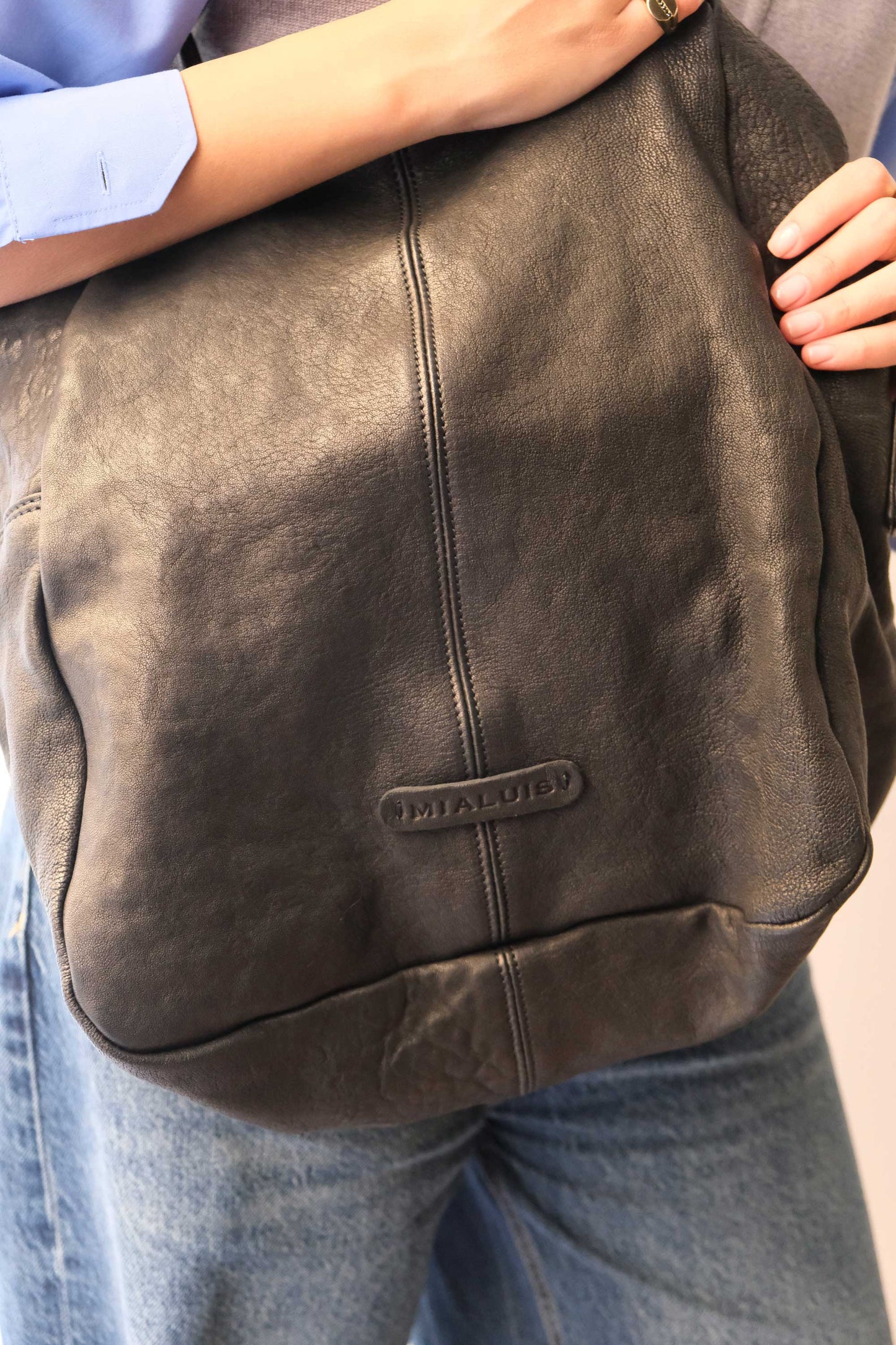 PRE ORDER discount 15%-Riri tote bag in black perforated nappa - use code PREORDER15 - ESTIMATED DELIVERY SEPTEMBER 15- Made in Italy -