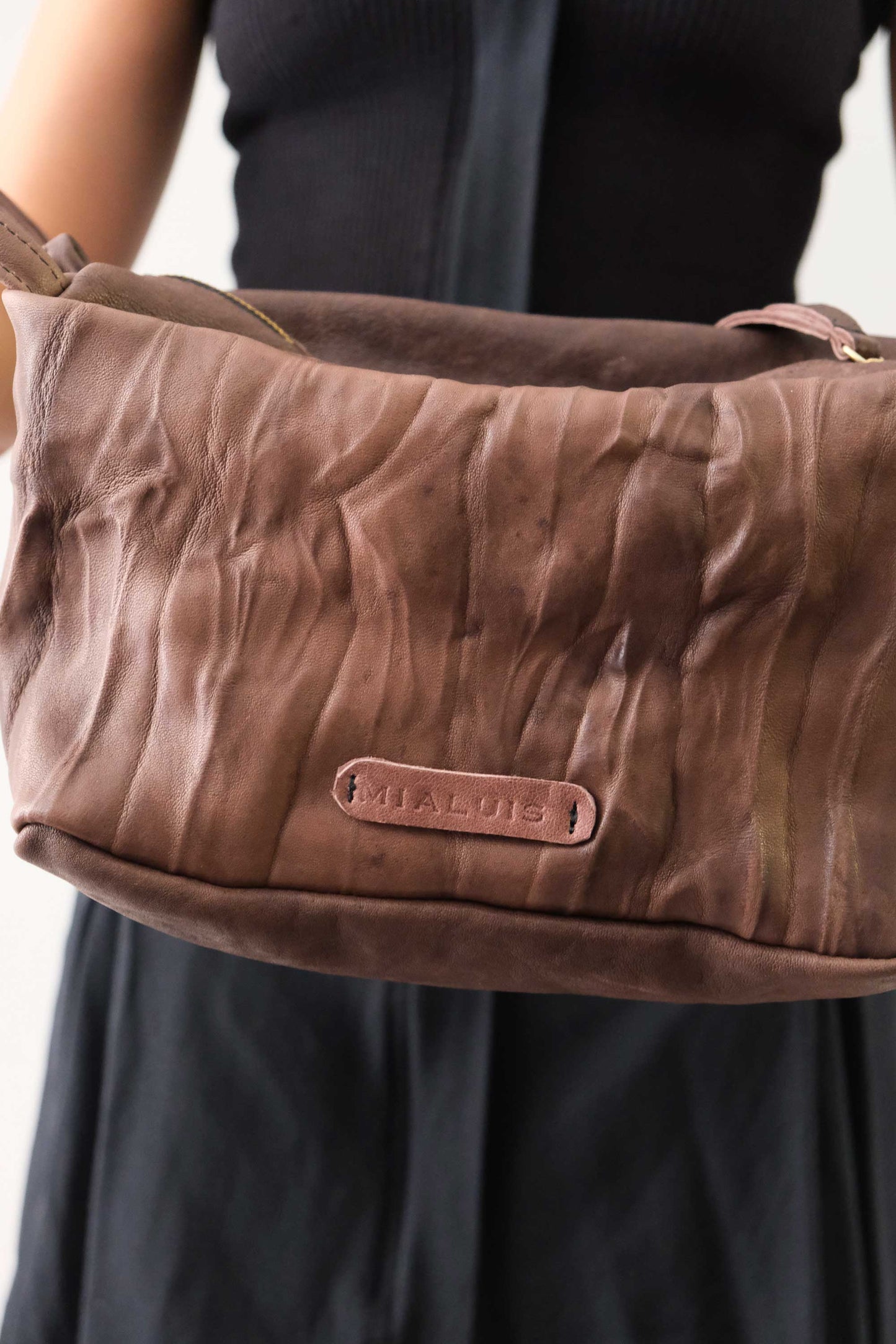 PRE ORDER discount 15%-Bobo top handle bag in brown nappa lomè soft leather - use code PREORDER15 - ESTIMATED DELIVERY SEPTEMBER 15- Made in Italy -