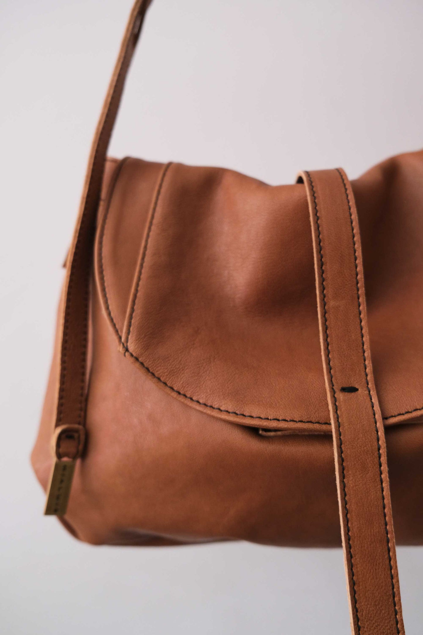 PRE ORDER discount 15%-Do saddle bag in cognac soft nappa - use code PREORDER15 - ESTIMATED DELIVERY SEPTEMBER 15- Made in Italy -