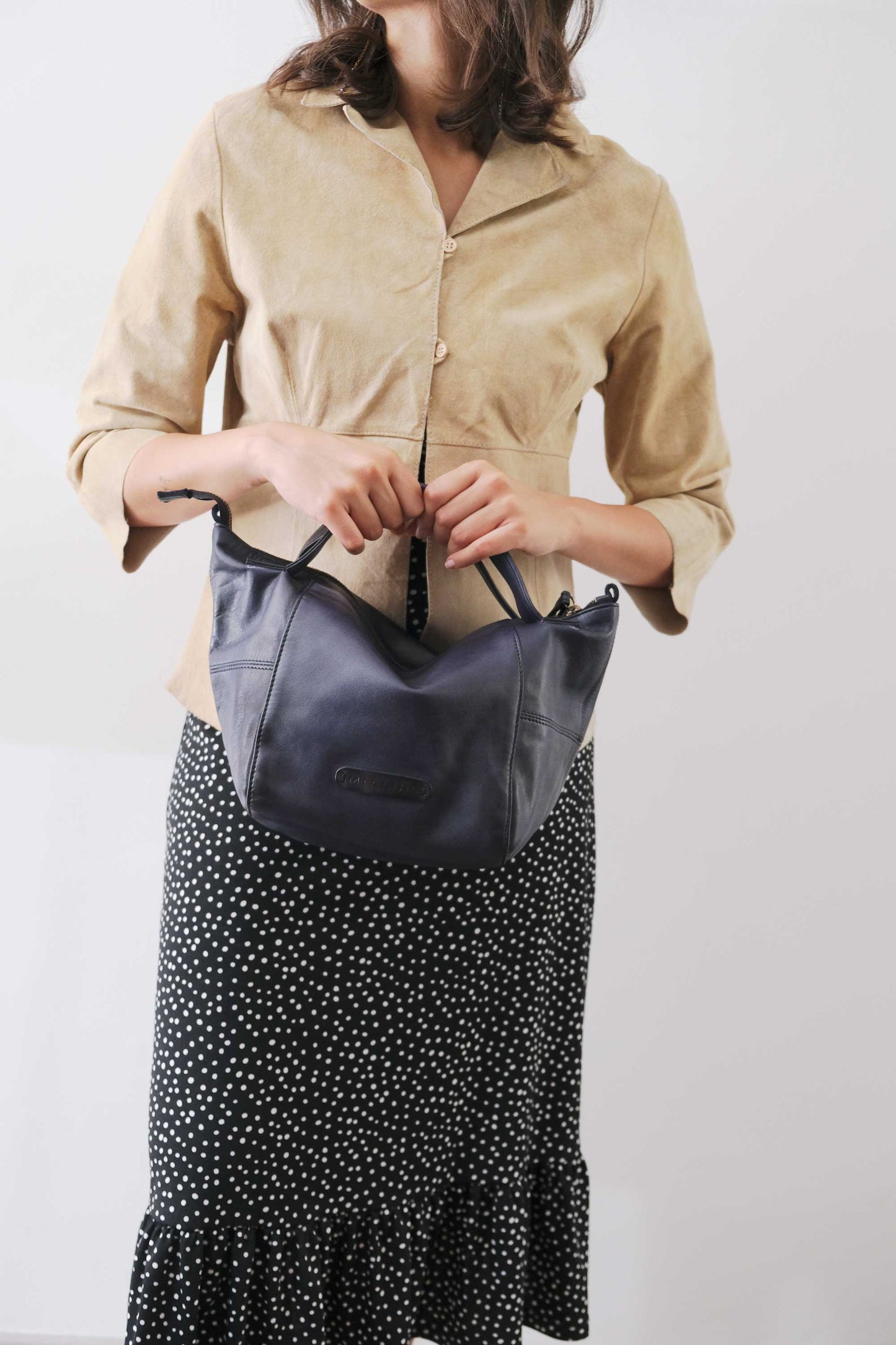 PRE ORDER discount 15%-Marty bag in cobalt turner calf soft leather - use code PREORDER15 - ESTIMATED DELIVERY SEPTEMBER 15- Made in Italy -