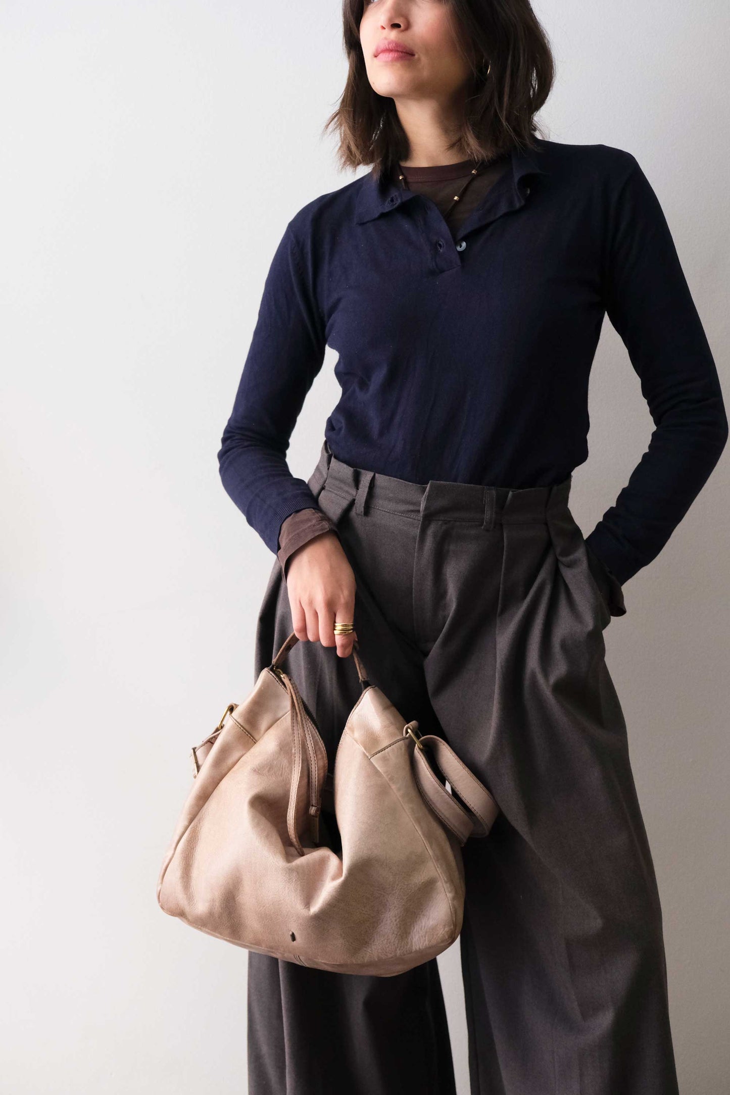 Chicca hobo bag in pelle corda turner - Made in Italy -