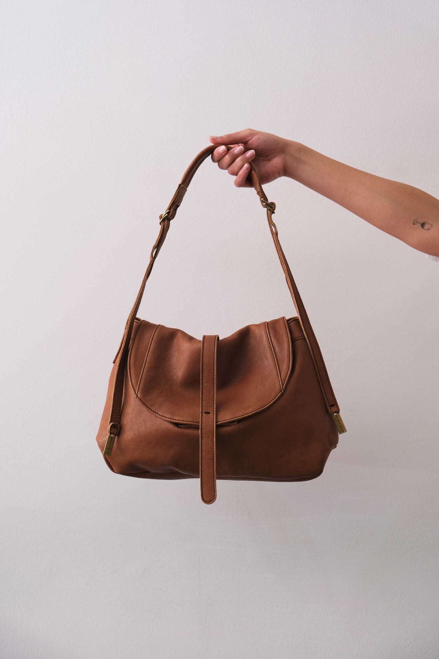PRE ORDER discount 15%-Do saddle bag in cognac soft nappa - use code PREORDER15 - ESTIMATED DELIVERY SEPTEMBER 15- Made in Italy -