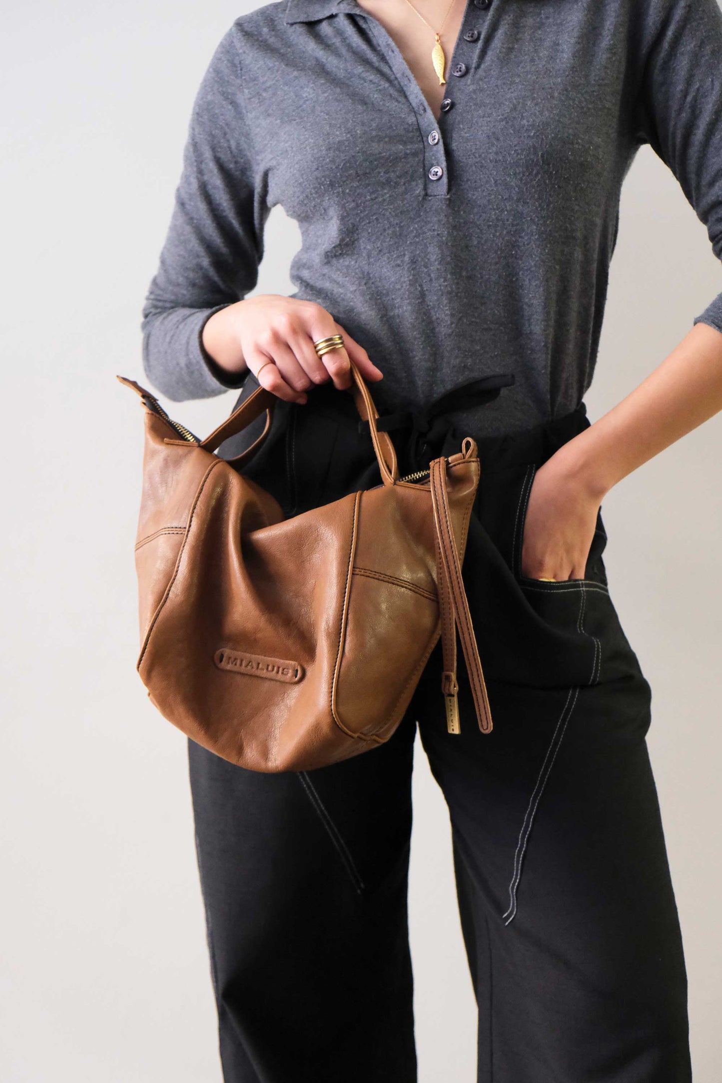 PRE ORDER discount 15%- Marty bag in cognac soft nappa - use code PREORDER15- DELIVERY DELIVERY END MARCH - Made in Italy -