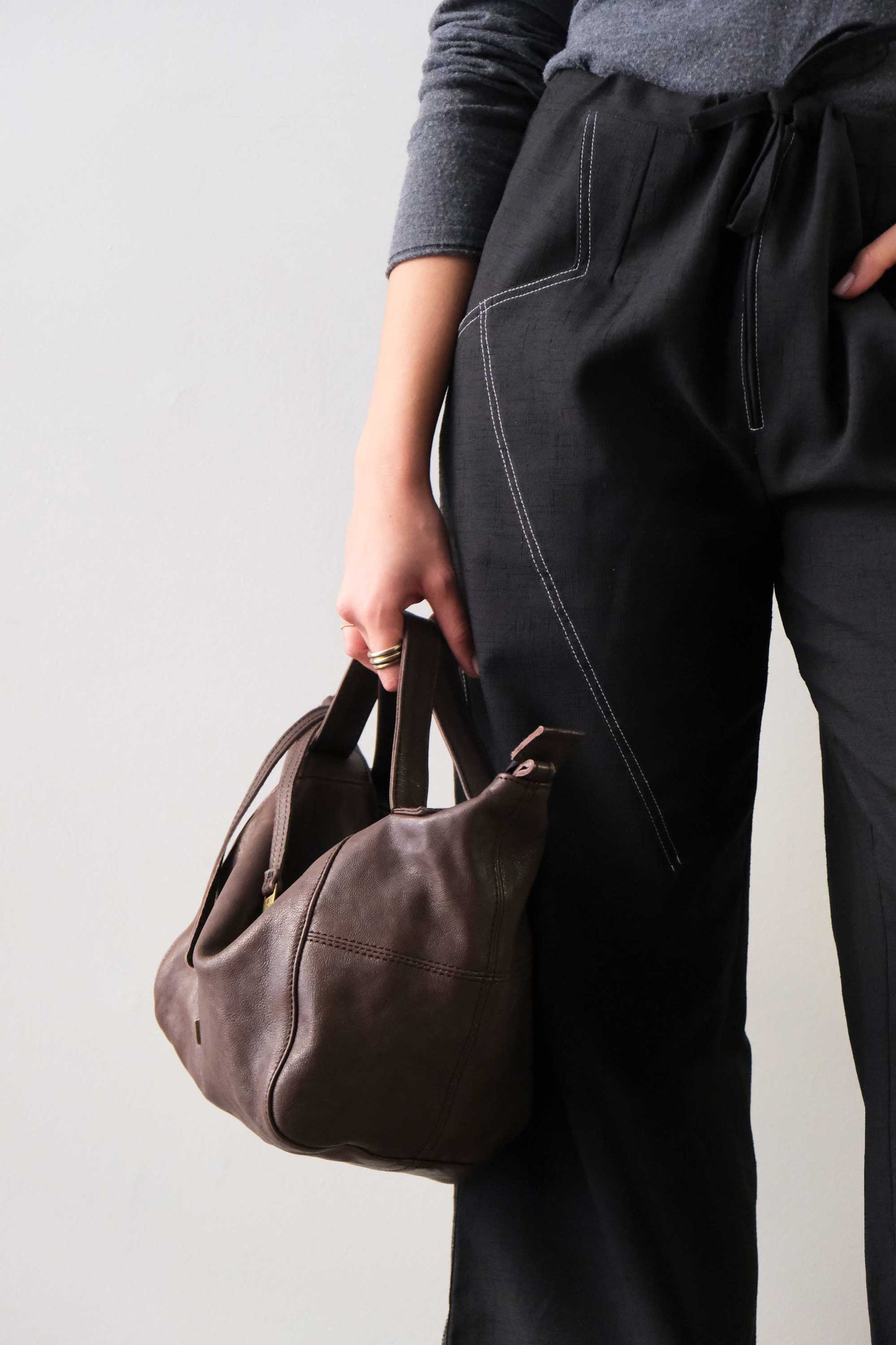 Marty bag in brown soft nappa - Made in Italy -