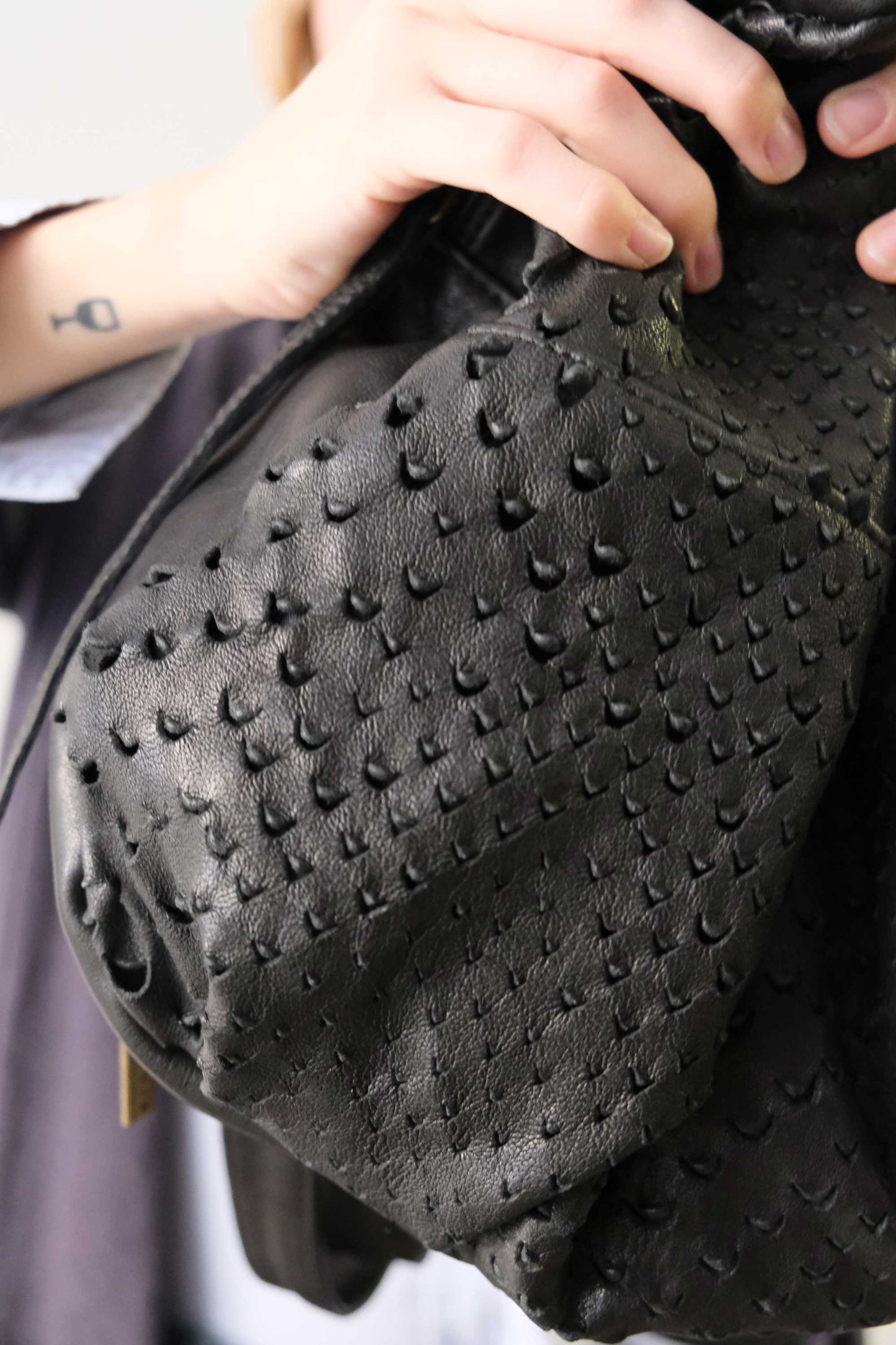 Nerina backpack in perforated nappa - Made in Italy -