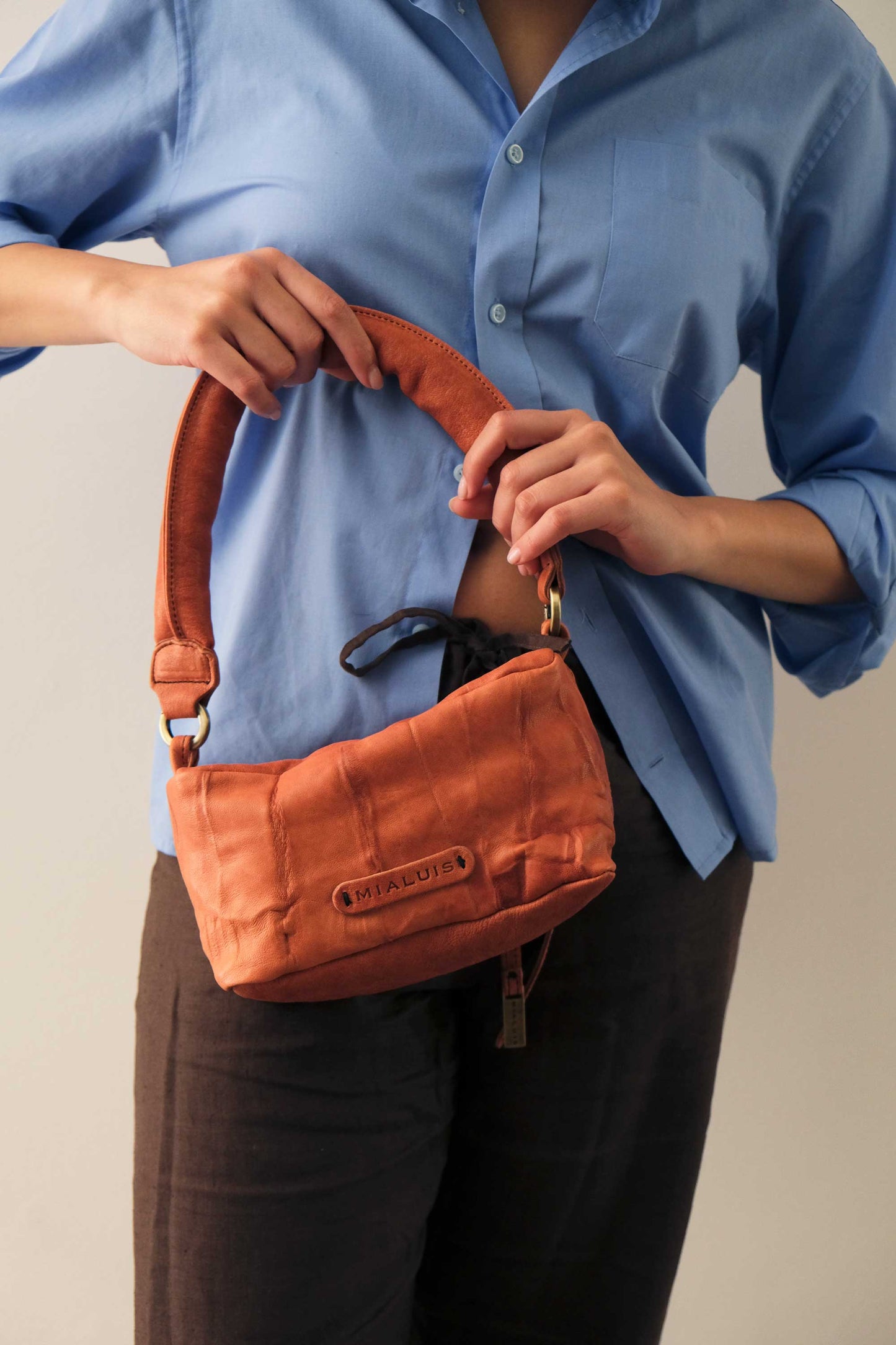 Bobo mini in nappa lomè lips pelle conciata al vegetale - Made in Italy -