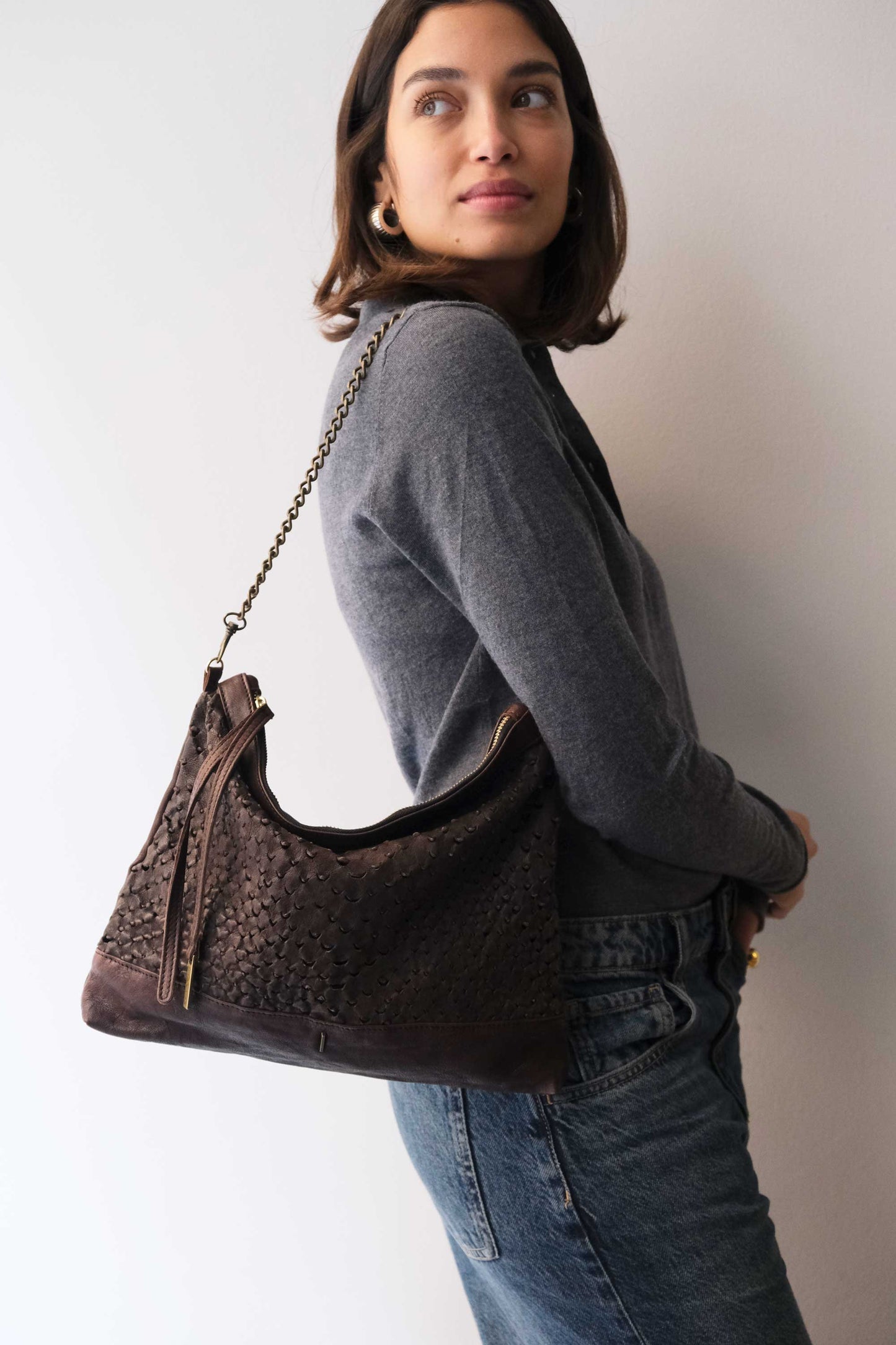 PRE ORDER discount 15%-Zoe in brown perforated nappa leather - use code PREORDER15 - ESTIMATED DELIVERY SEPTEMBER 15- Made in Italy -