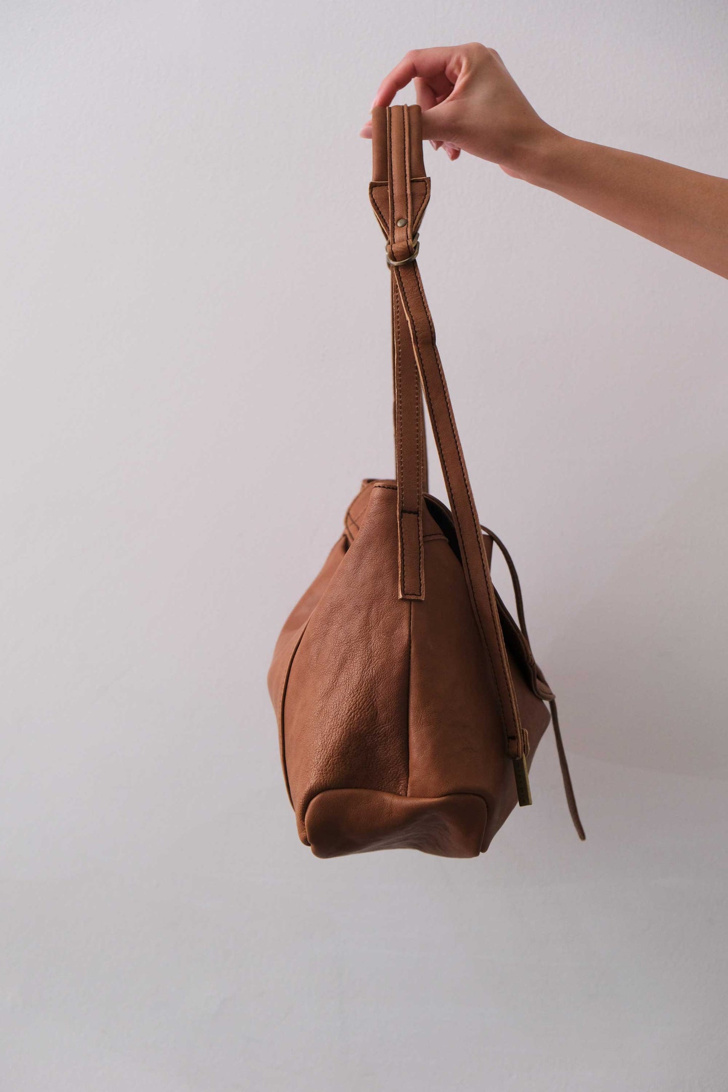 PRE ORDER discount 15%-Do saddle bag in cognac soft nappa - use code PREORDER15 - ESTIMATED DELIVERY SEPTEMBER 15- Made in Italy -