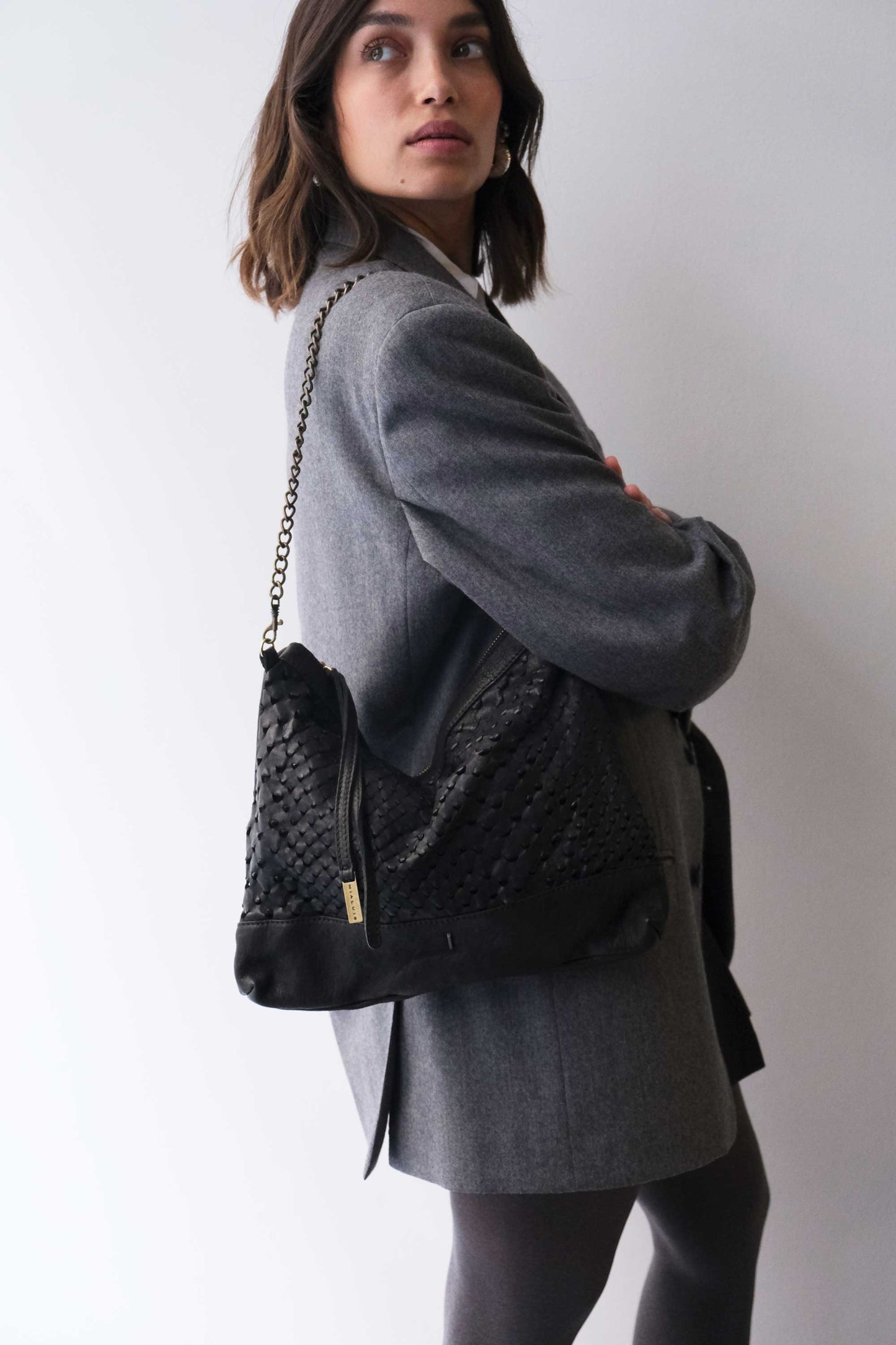 PRE ORDER discount 15%-Zoe in black perforated nappa leather - use code PREORDER15 - ESTIMATED DELIVERY SEPTEMBER 15- Made in Italy -