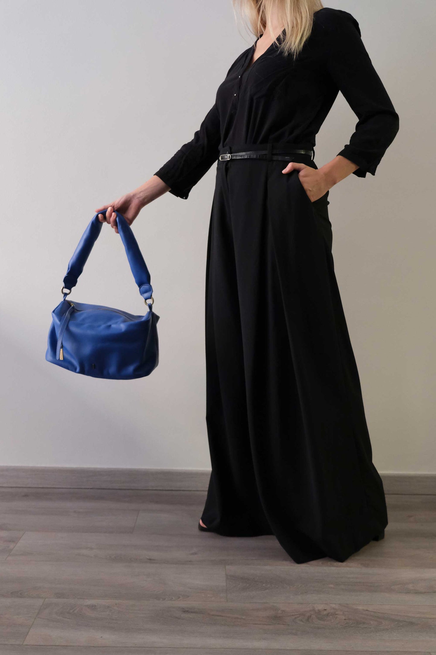 Bobo top handle bag in soft china leather
