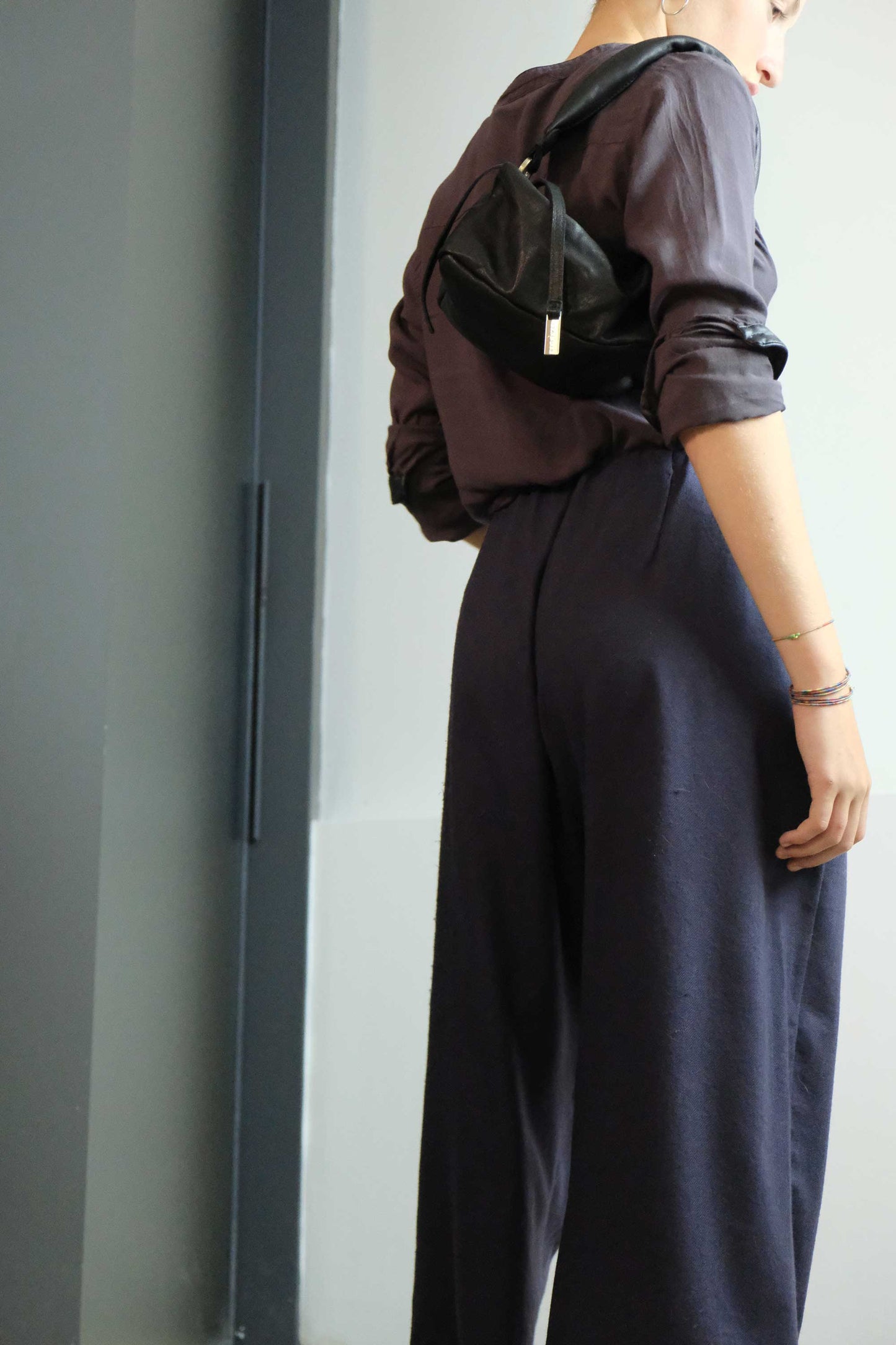 Bobo mini in black nappa vegetable leather
