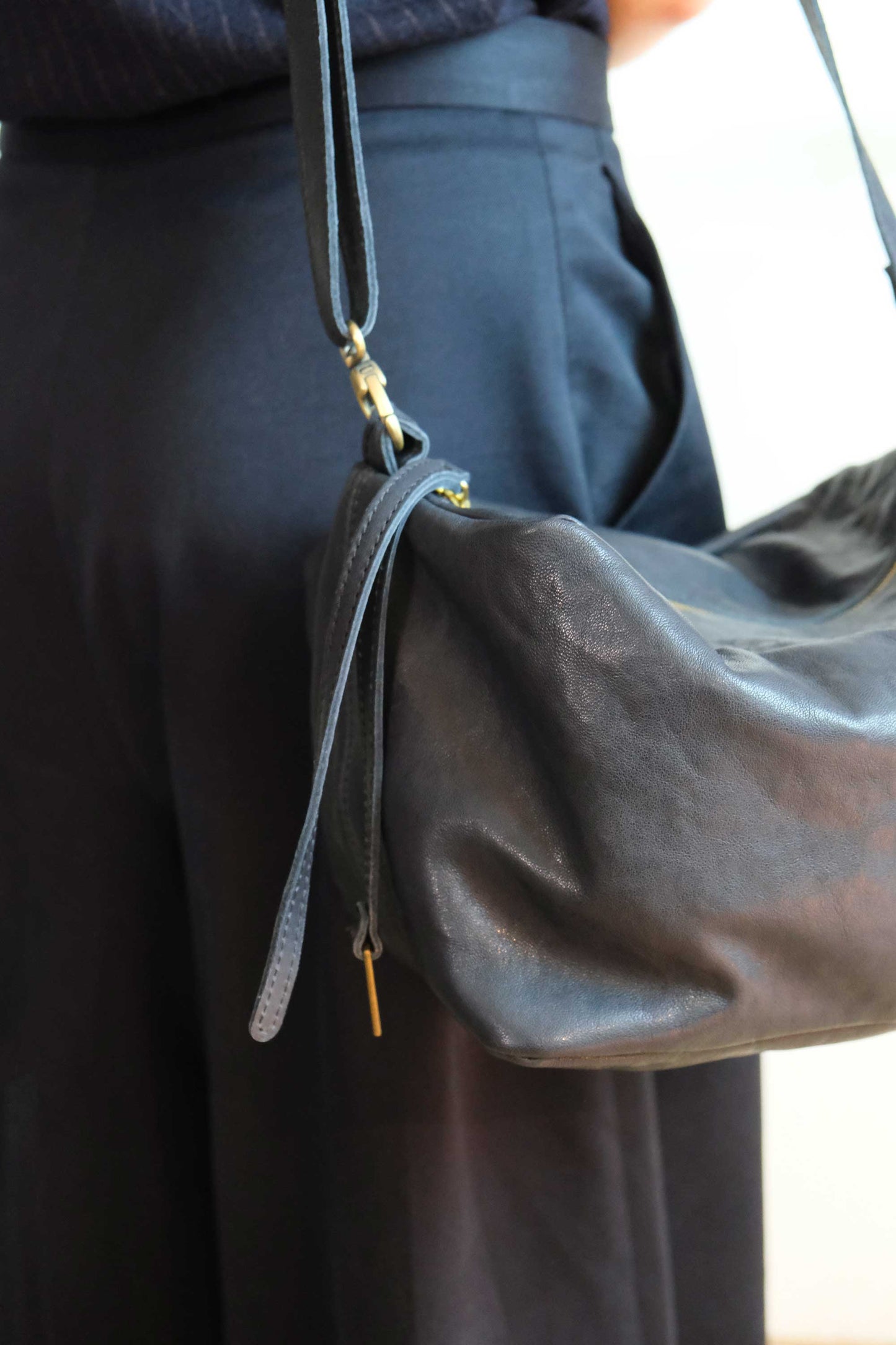 Bobo Torchon top handle bag in vegetable nappa leather
