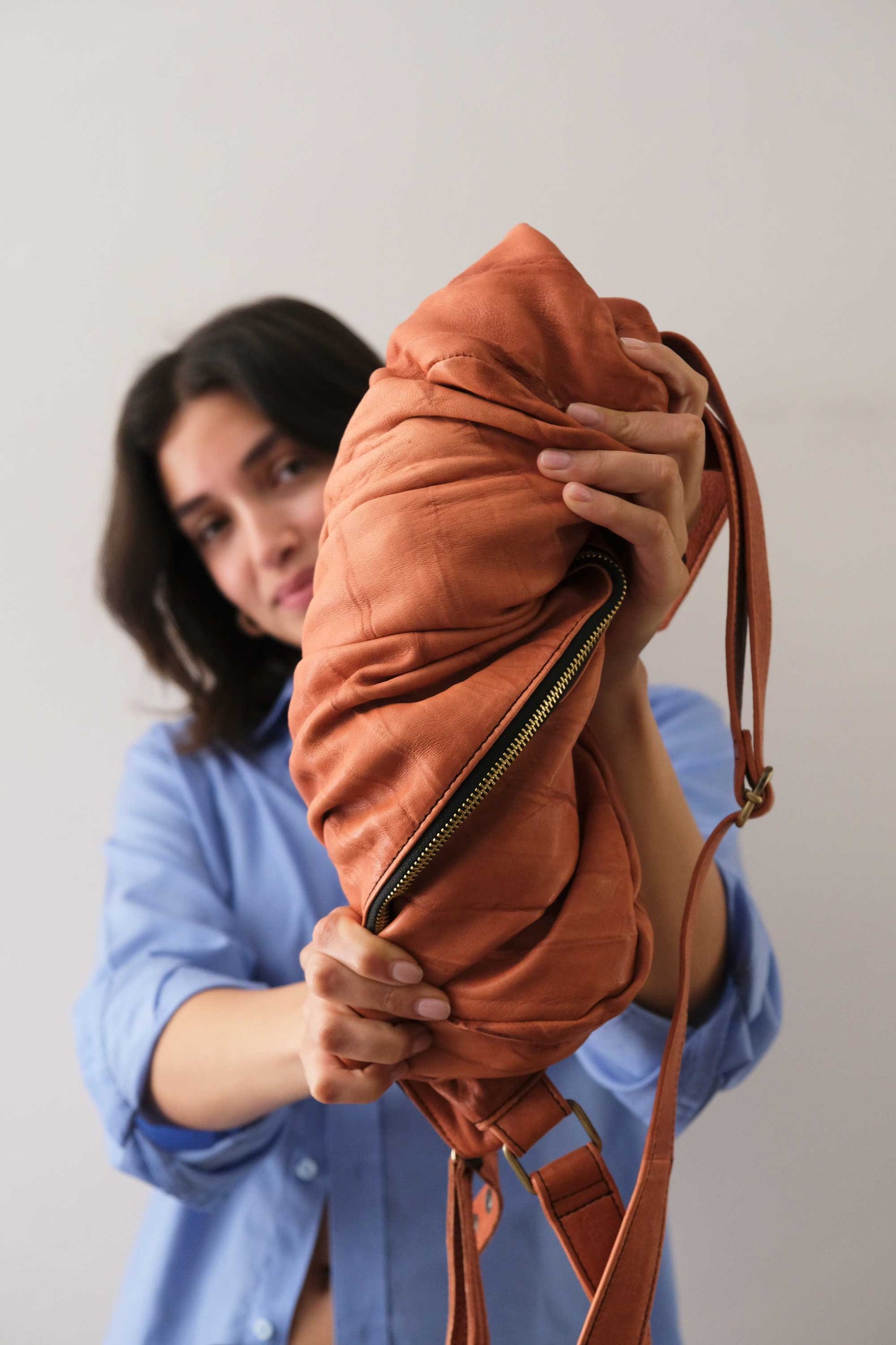 Chicca hobo bag in morbida nappa lomé lips - Made in Italy -
