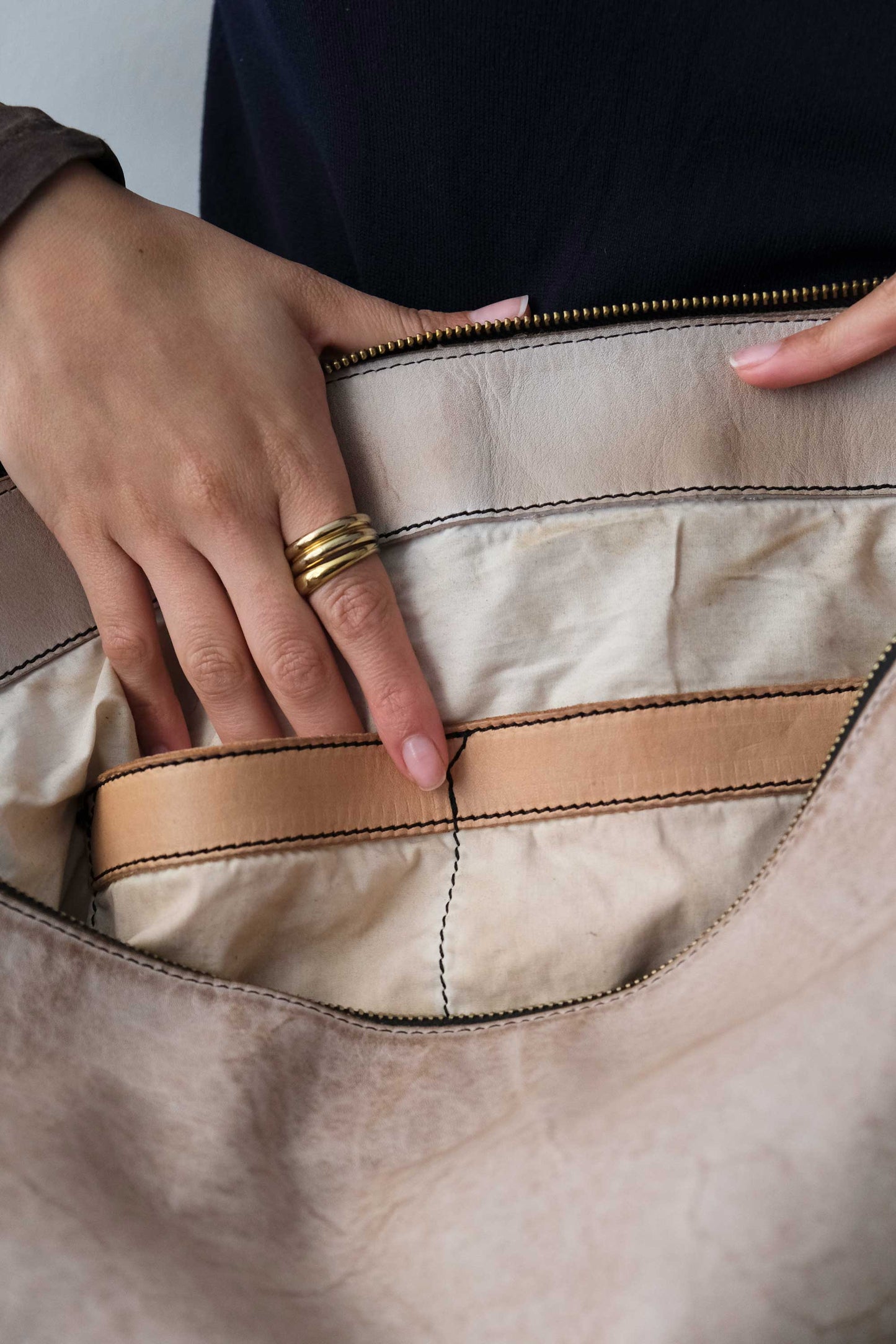Chicca hobo bag in pelle corda turner - Made in Italy -