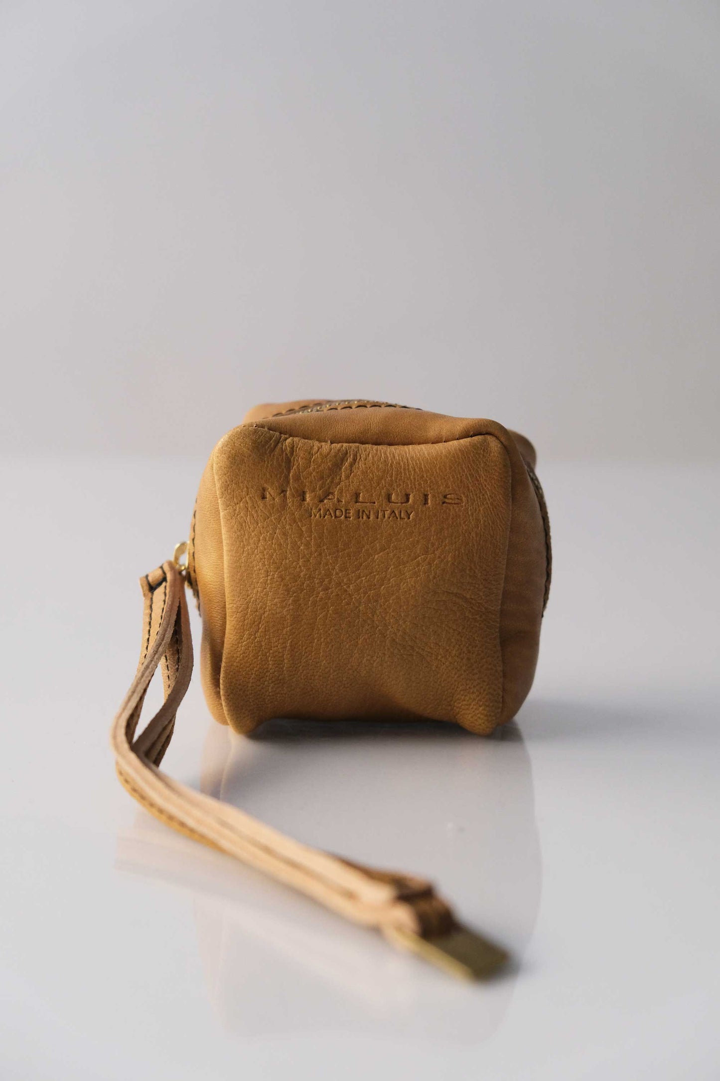 Dream box mini pochette in nappa color natural conciata al vegetale - Made in Italy