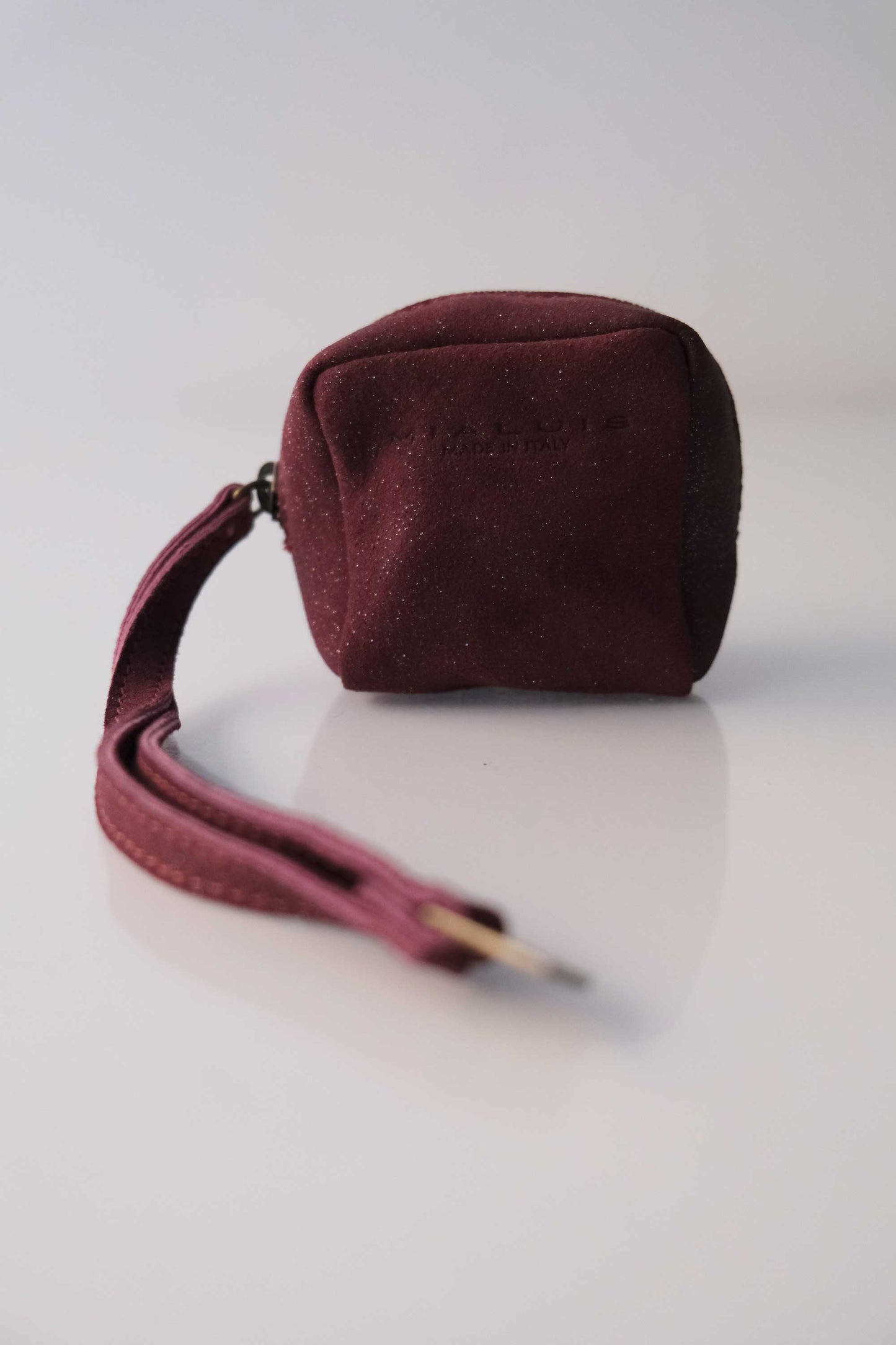 Dream box mini pochette in glitter soft leather