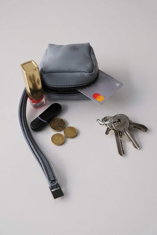 Dream box mini pochette in rain soft leather - Made in Italy -