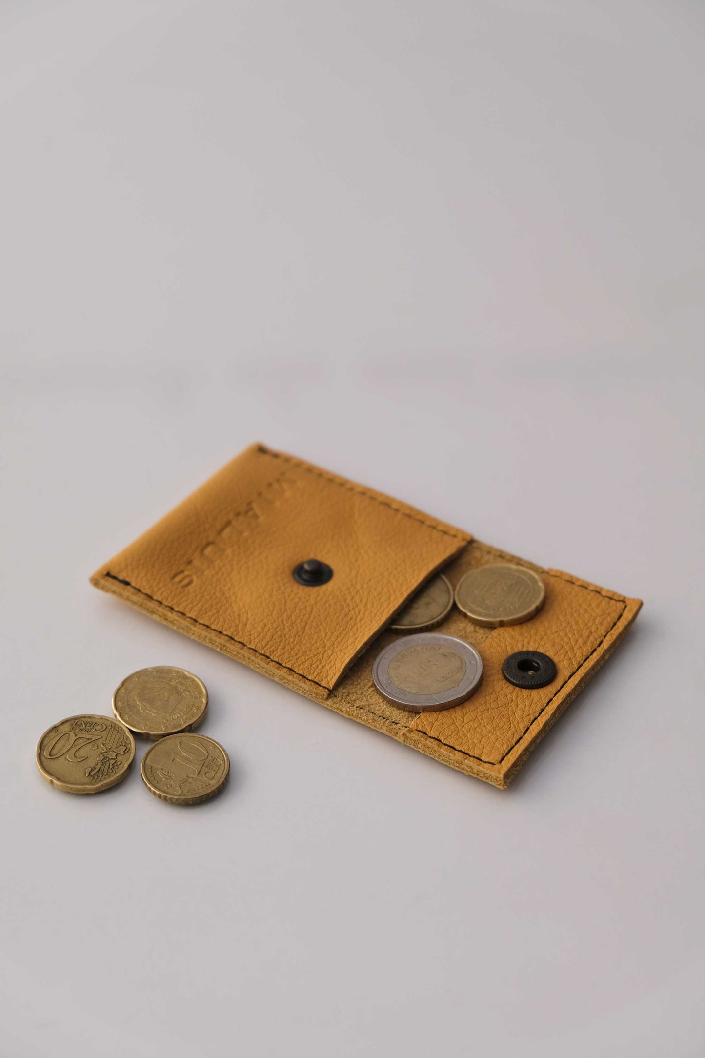 Dream Seed turmeric calf leather coin pouch - Made in Italy -
