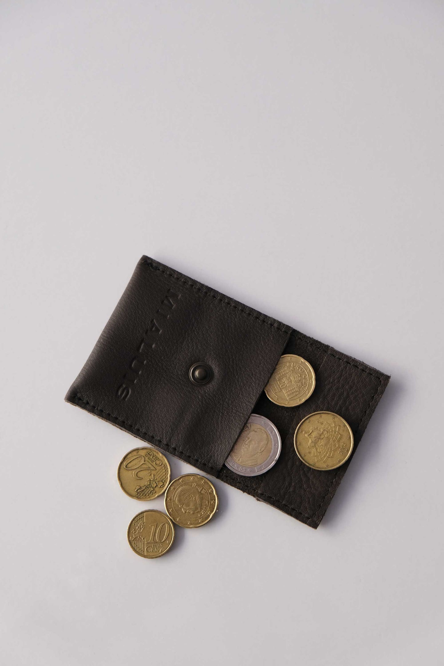 Dream Seed brown calf leather coin pouch - Made in Italy -