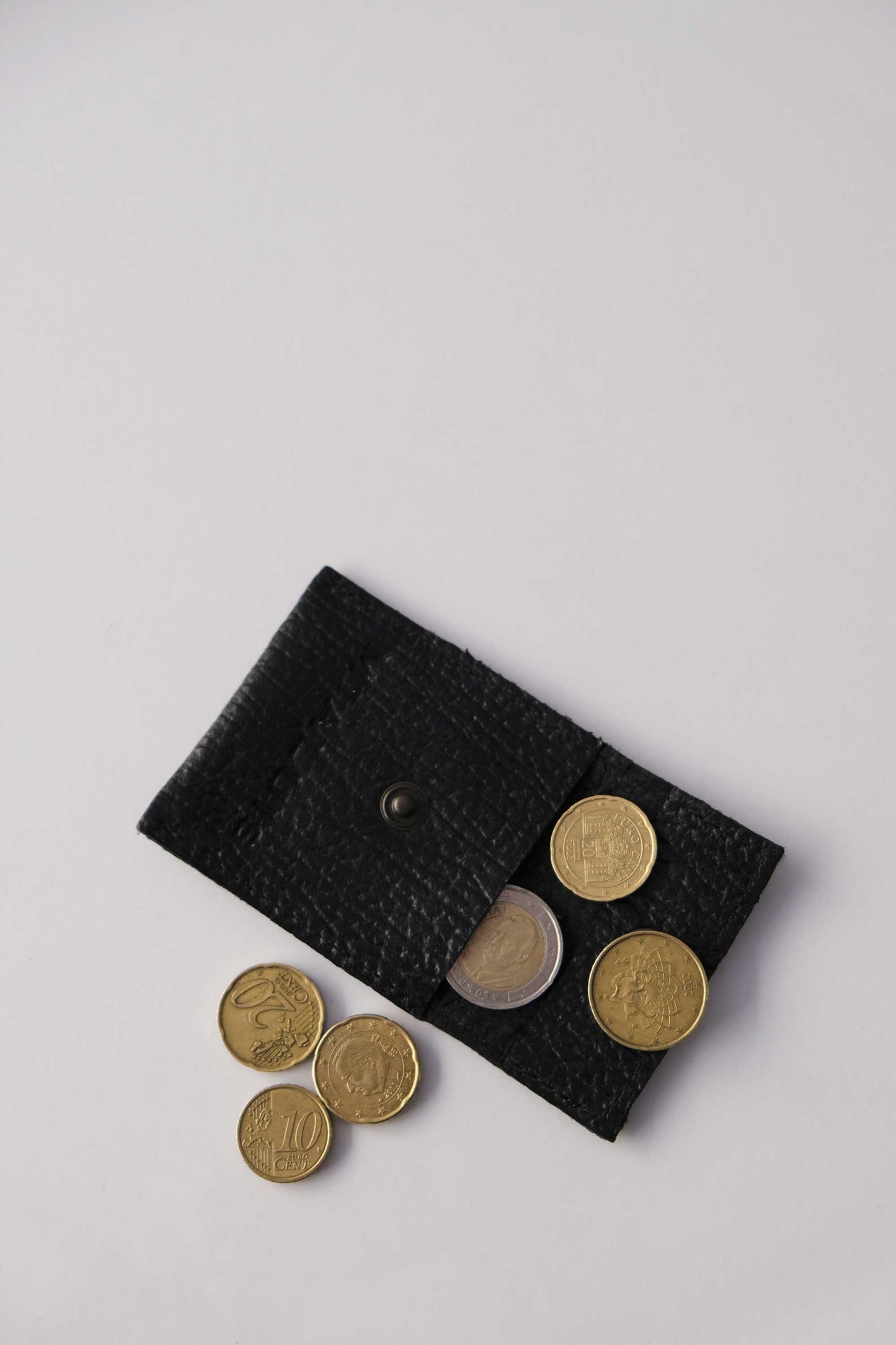 Dream Seed black calf leather coin pouch - Made in Italy -