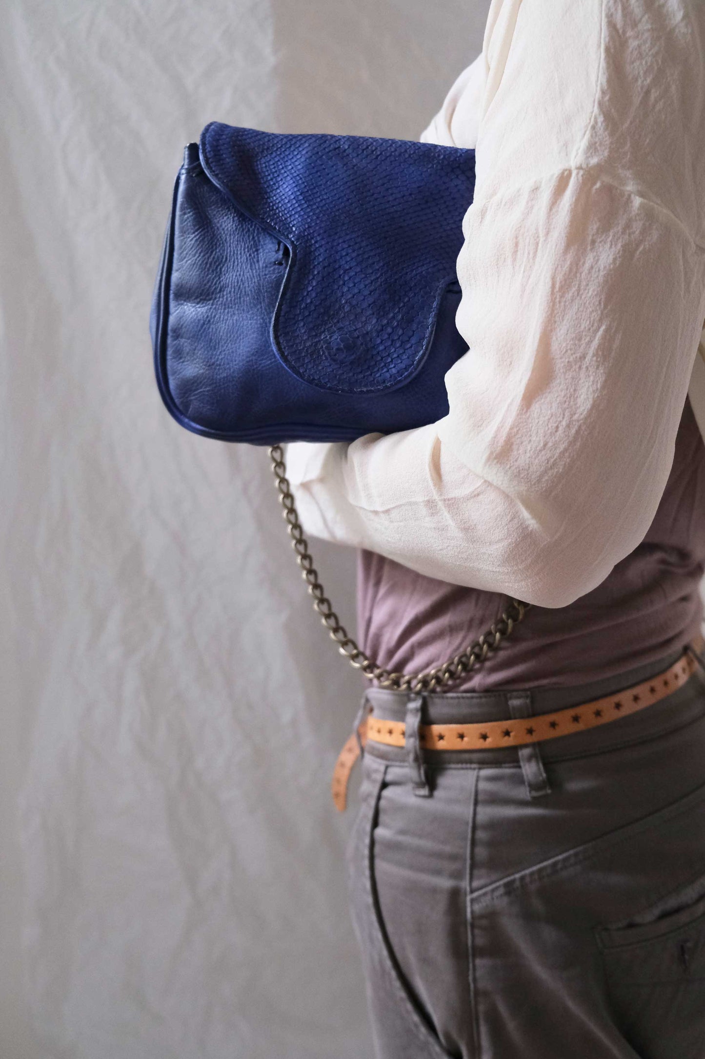 Lucy clutch bag in Turner python print leather