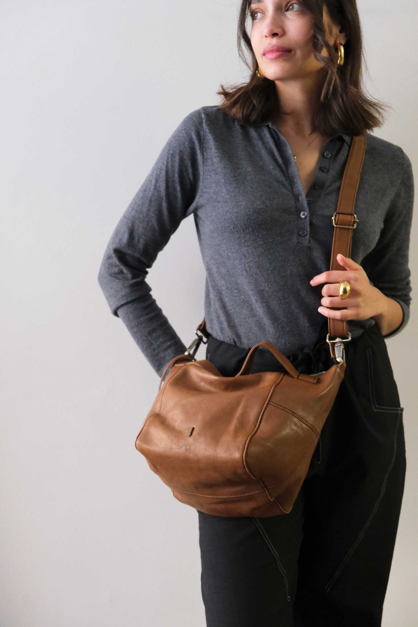PRE ORDER discount 15%- Marty bag in cognac soft nappa - use code PREORDER15- DELIVERY DELIVERY END MARCH - Made in Italy -