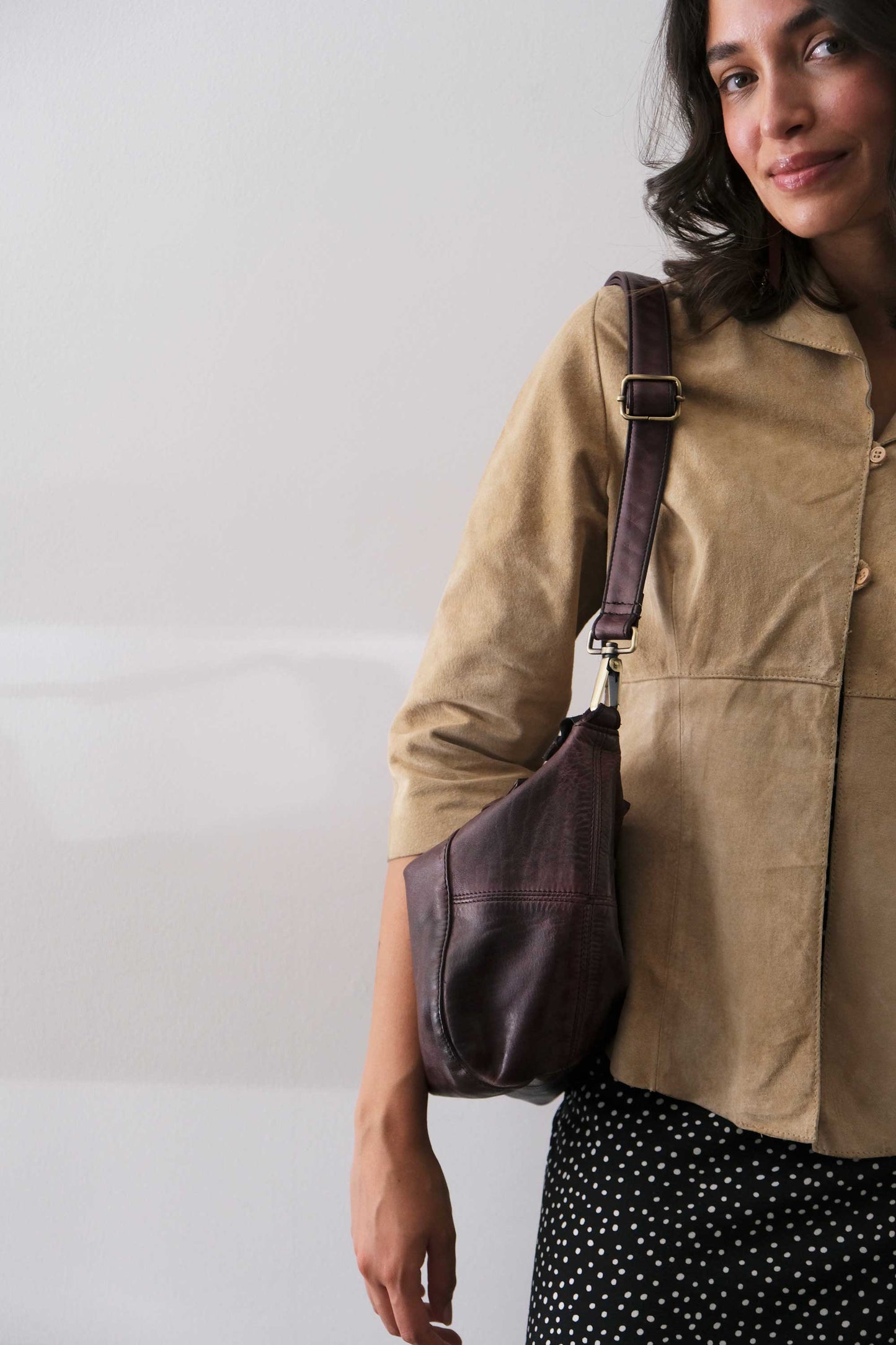 PRE ORDER discount 15%-Marty bag in plum turner calf soft leather - use code PREORDER15 - ESTIMATED DELIVERY SEPTEMBER 15- Made in Italy -