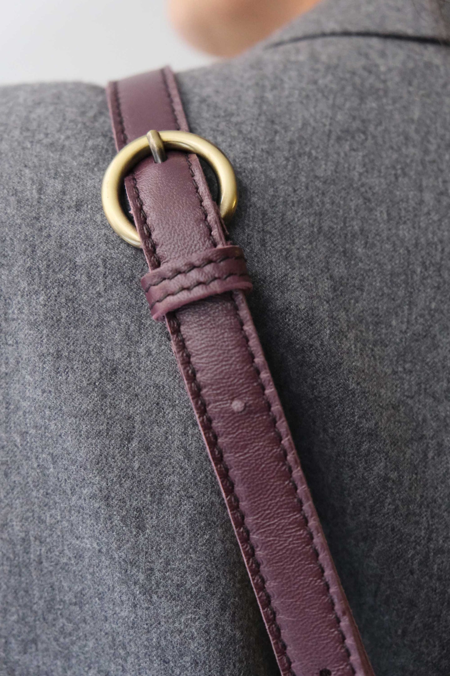 PRE ORDER discount 15%- Mikin pochette in plum pleated soft leather - use code PREORDER15 - ESTIMATED DELIVERY END SEPTEMBER - Made in Italy -