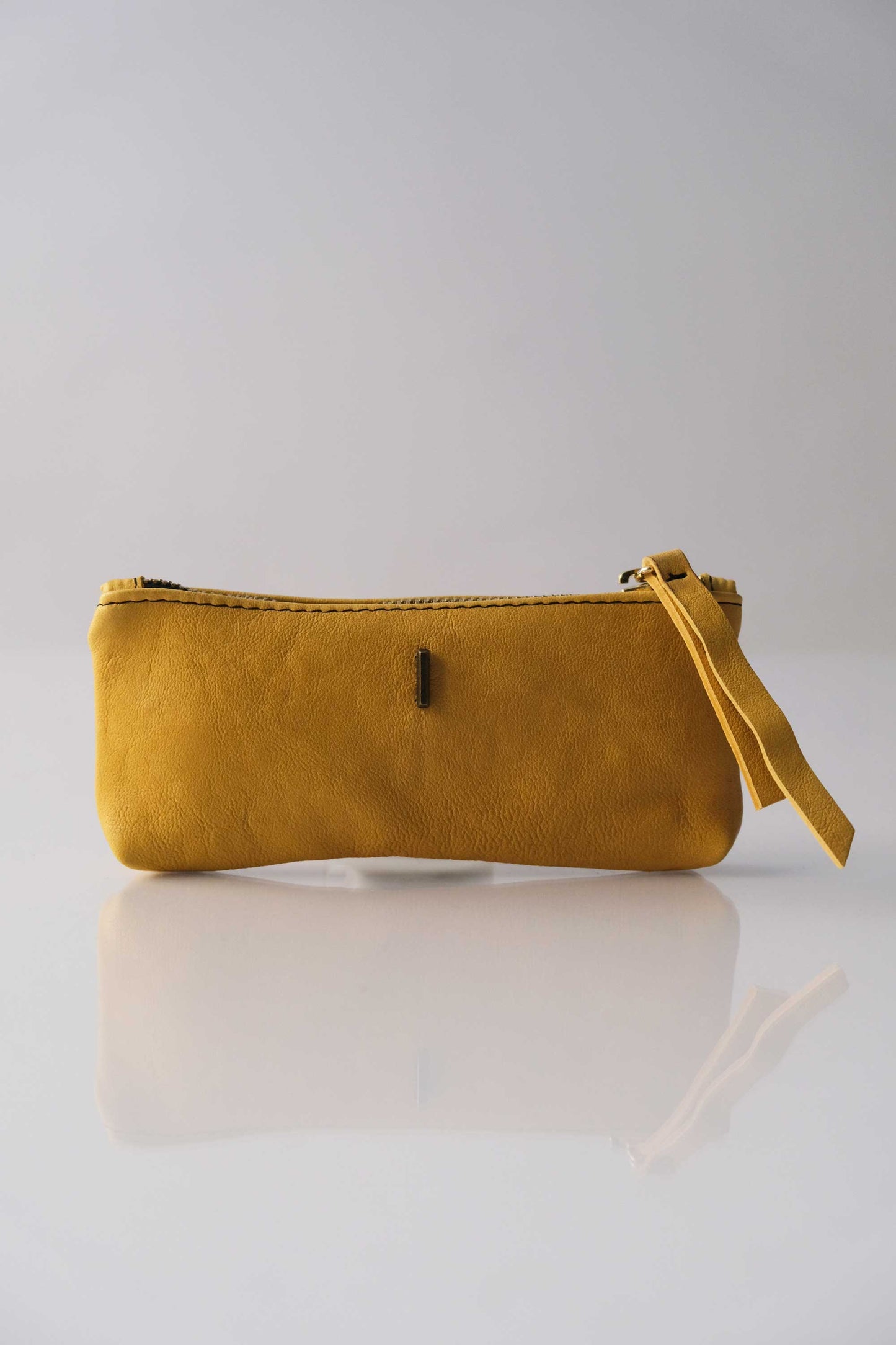 Mix nappa curcuma - Pochette sostenibile - Made in Italy -