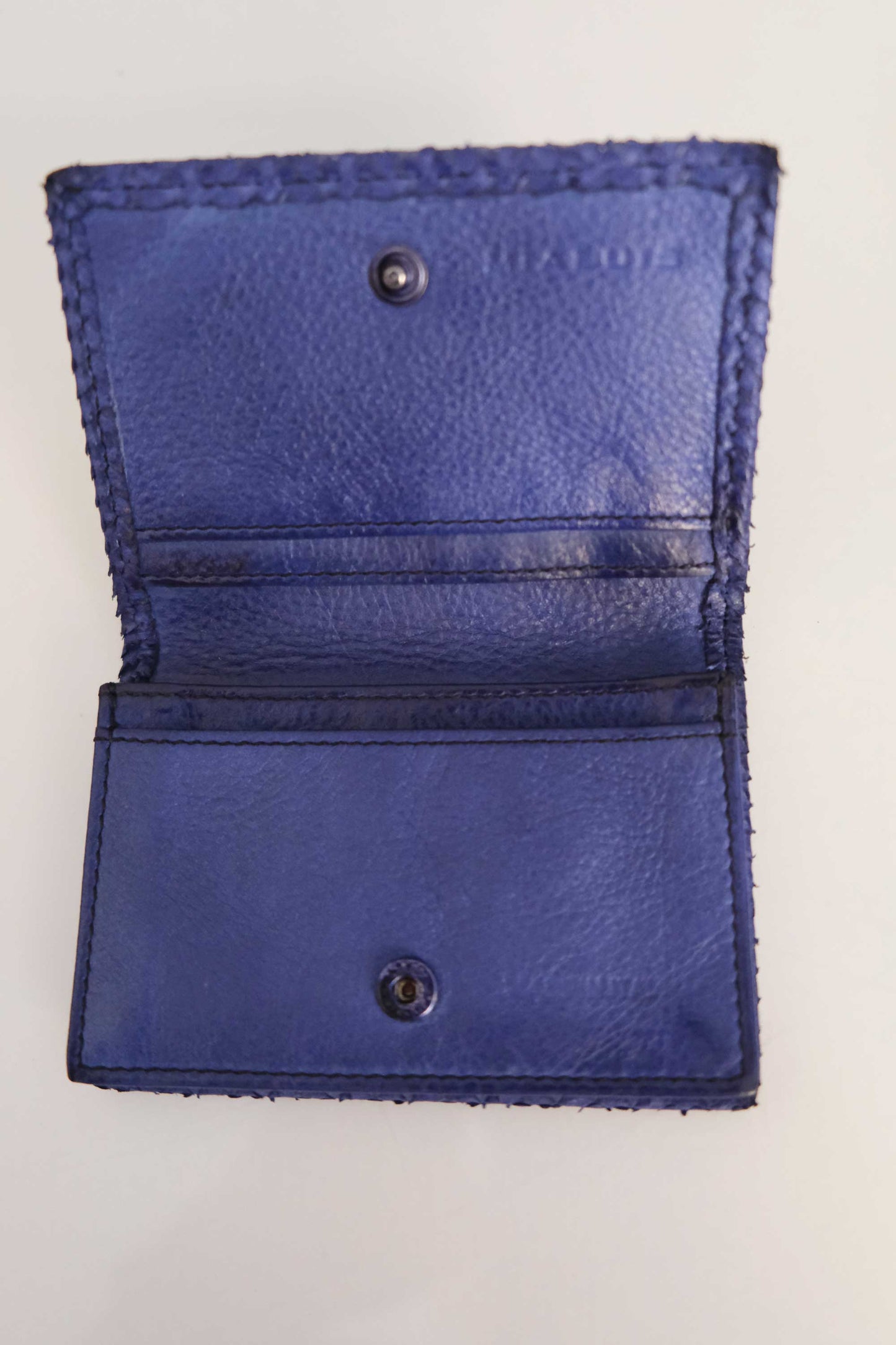 Card holder in Turner leather - Blueberry -
